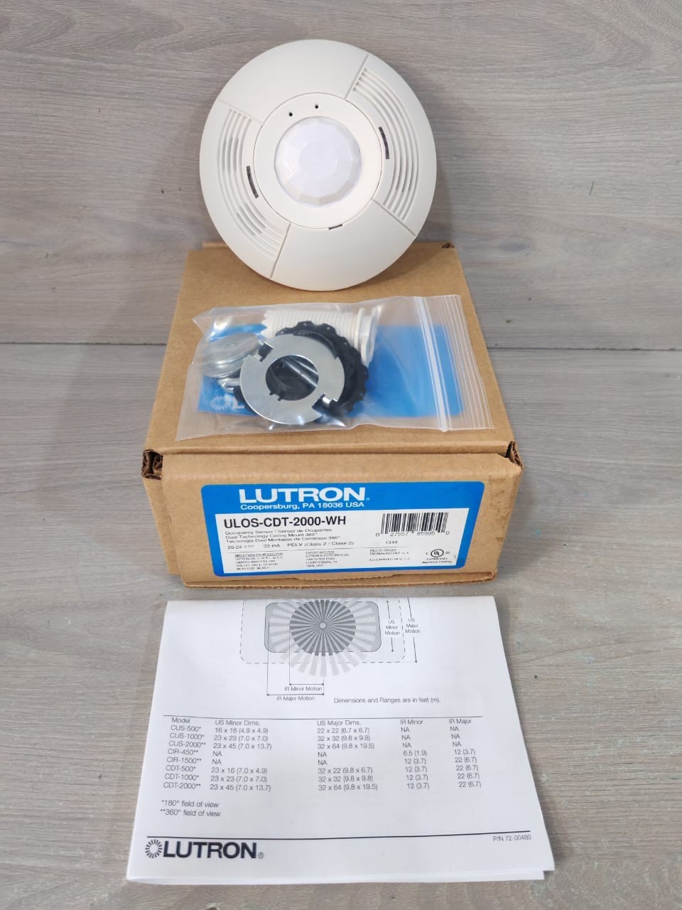 Lutron ULOS-CDT-2000-WH Occupancy Sensor