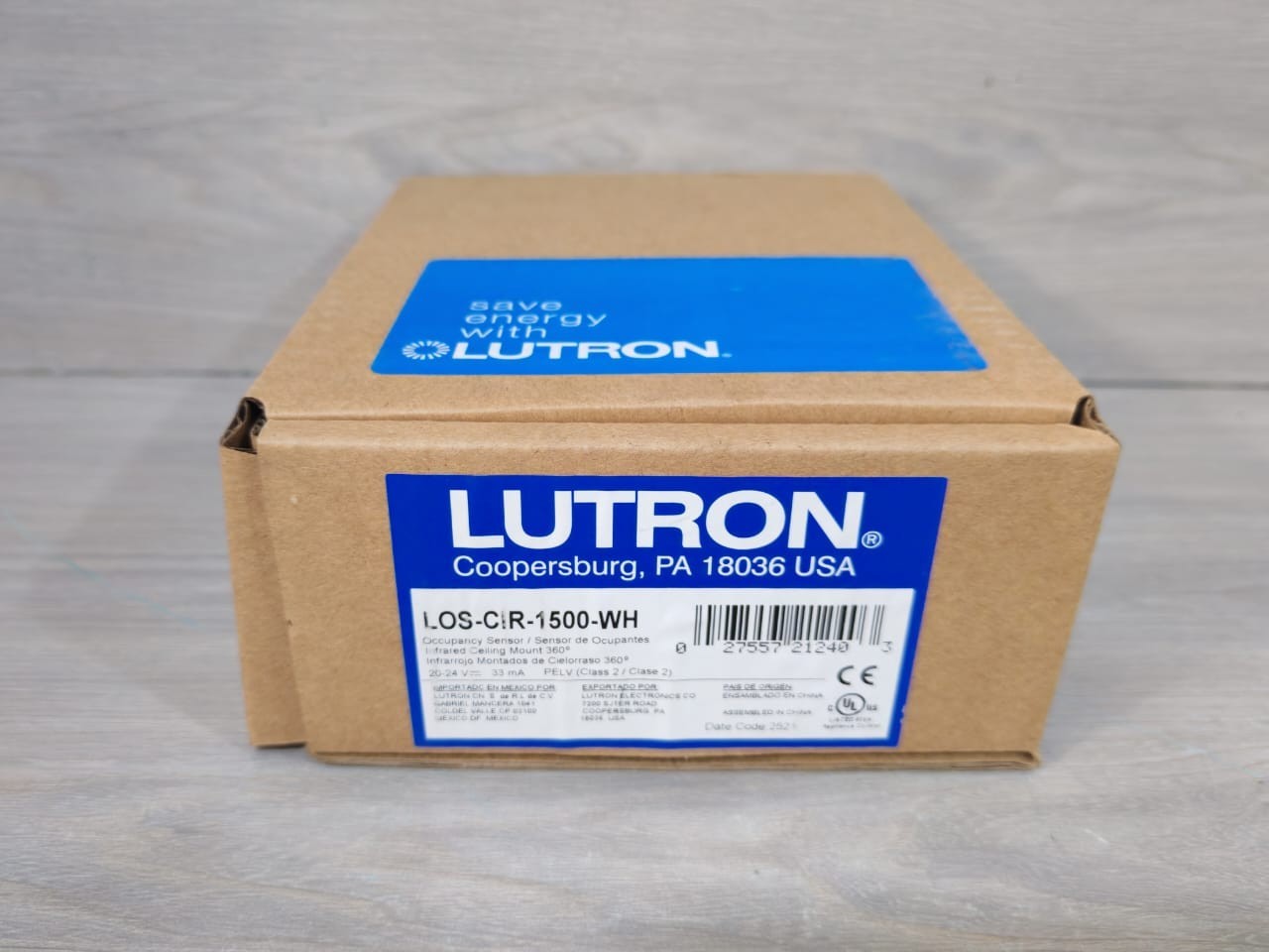 Lutron LOS-CIR-1500-WH Lutron LOS-CIR-1500-WH Occupancy Sensor Infrared Ceiling Mount 360° 10