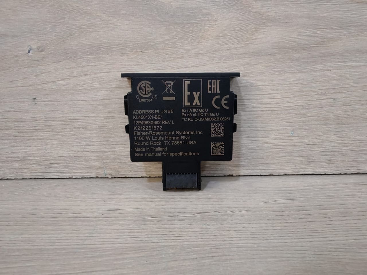 FISHER-ROSEMOUNT KL4501X1-BE1 ADDRESS Plug No.5 12P4983X692 REV L