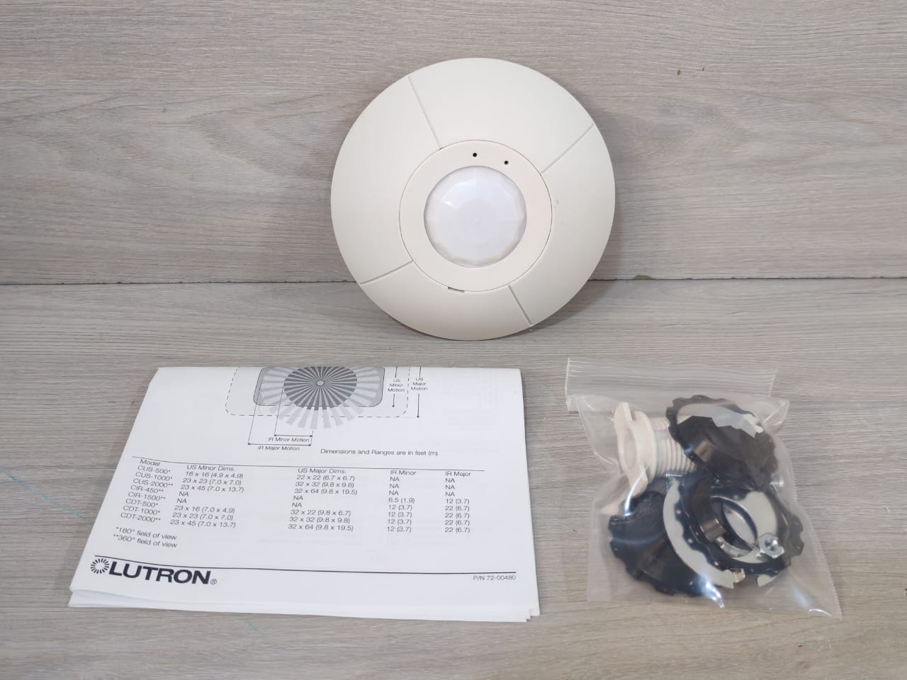 Lutron ULOS-CIR-1500-WH Occupancy Sensor Infrared Ceiling Mount 360°
