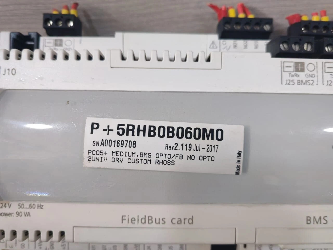 RHOSS CAREL P+5RHB0B060M0 REV 2.119 RHOSS CAREL P+5RHB0B060M0 REV 2.119 BUILT-IN DRIVER W/ ULTRACAP TECH 24V 4