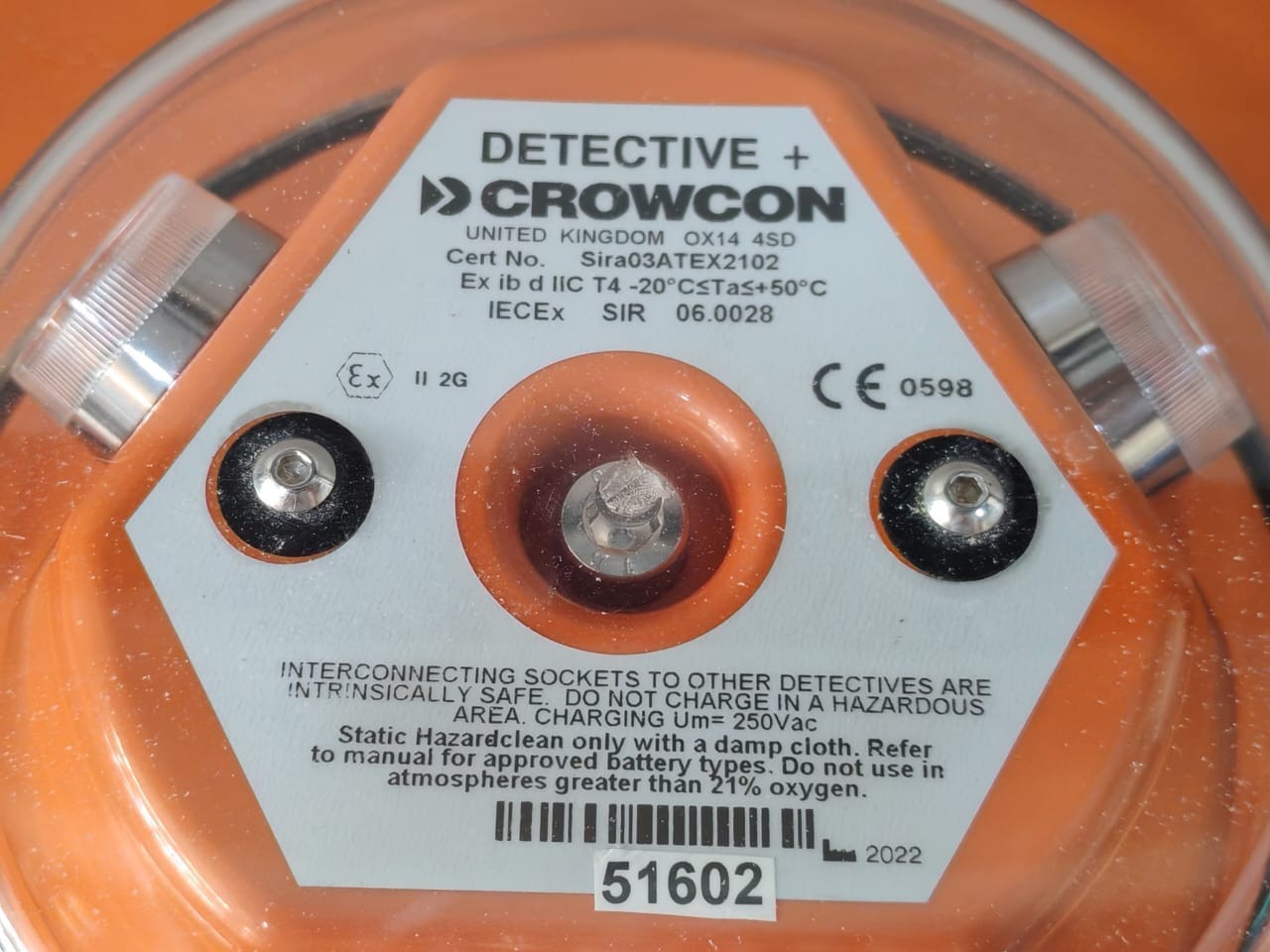 CROWCON Sira03ATEX2102 CROWCON Detective+ Multi-Gas Monitor Sira03ATEX2102 230VAC 4