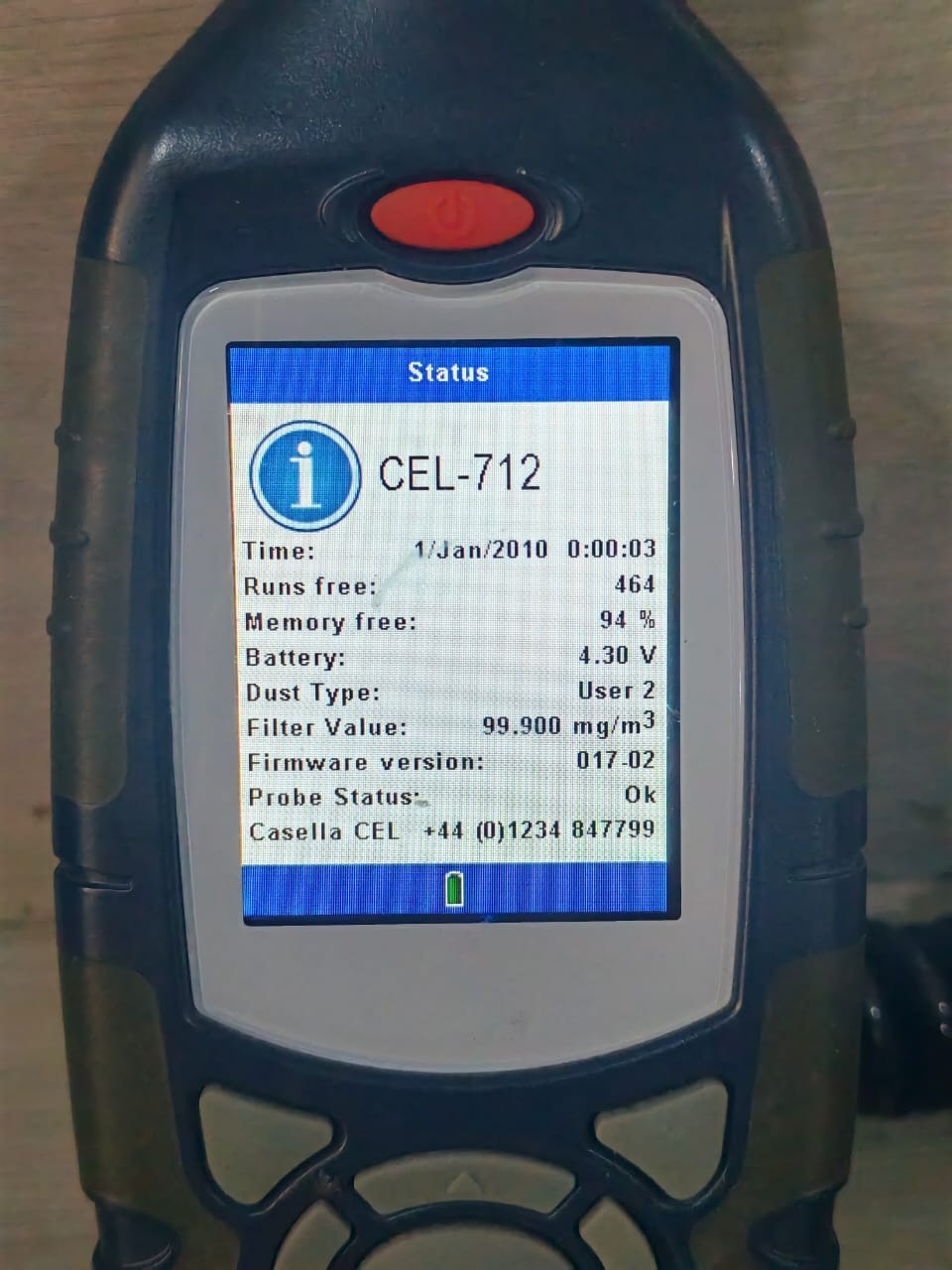 CEL CEL-712 CASELLA CEL-712 F/W VER. 206-017-02 MICRODUST SERIES PRO TESTER-INCOMPLETE ACCS 2