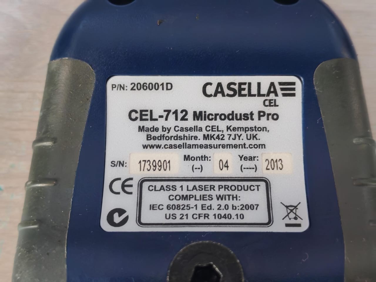 CEL CEL-712 CASELLA CEL-712 F/W VER. 206-017-02 MICRODUST SERIES PRO TESTER-INCOMPLETE ACCS 10
