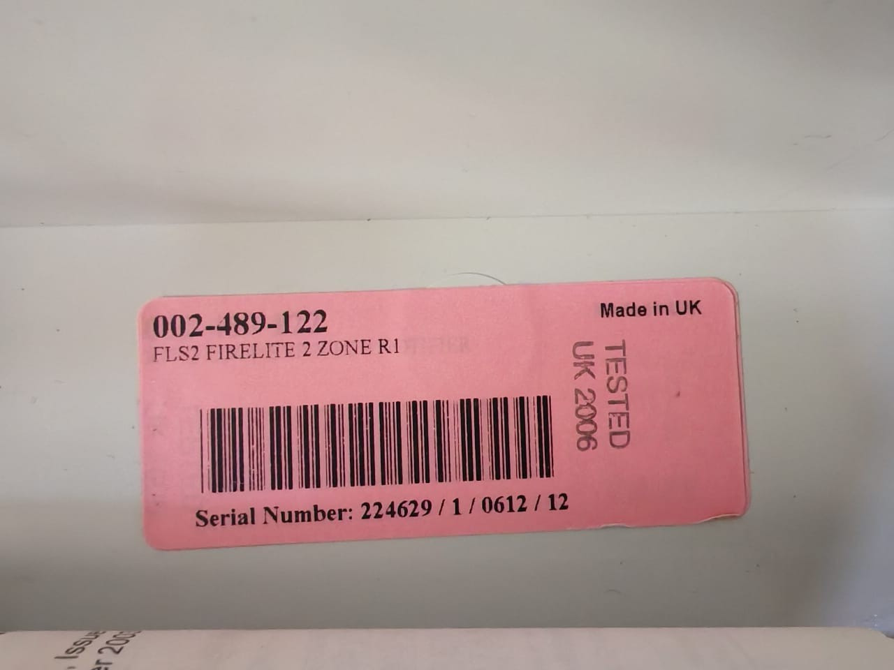 Fire-Lite FIRE-LITE FLS2 Firelite 2 Zone R1 Fire-Lite Alarms 002-489-122 3