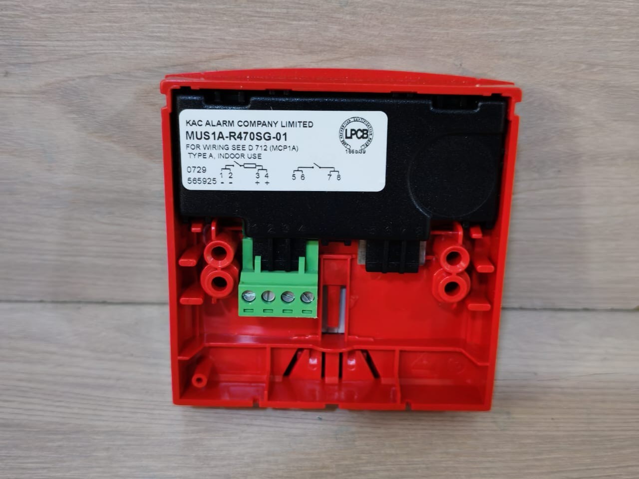 KAC ALARM R470SG-01 Kac Alarm MUS1A-R470SG-01 Indoor Break Glass Point- & w/o back cover 3