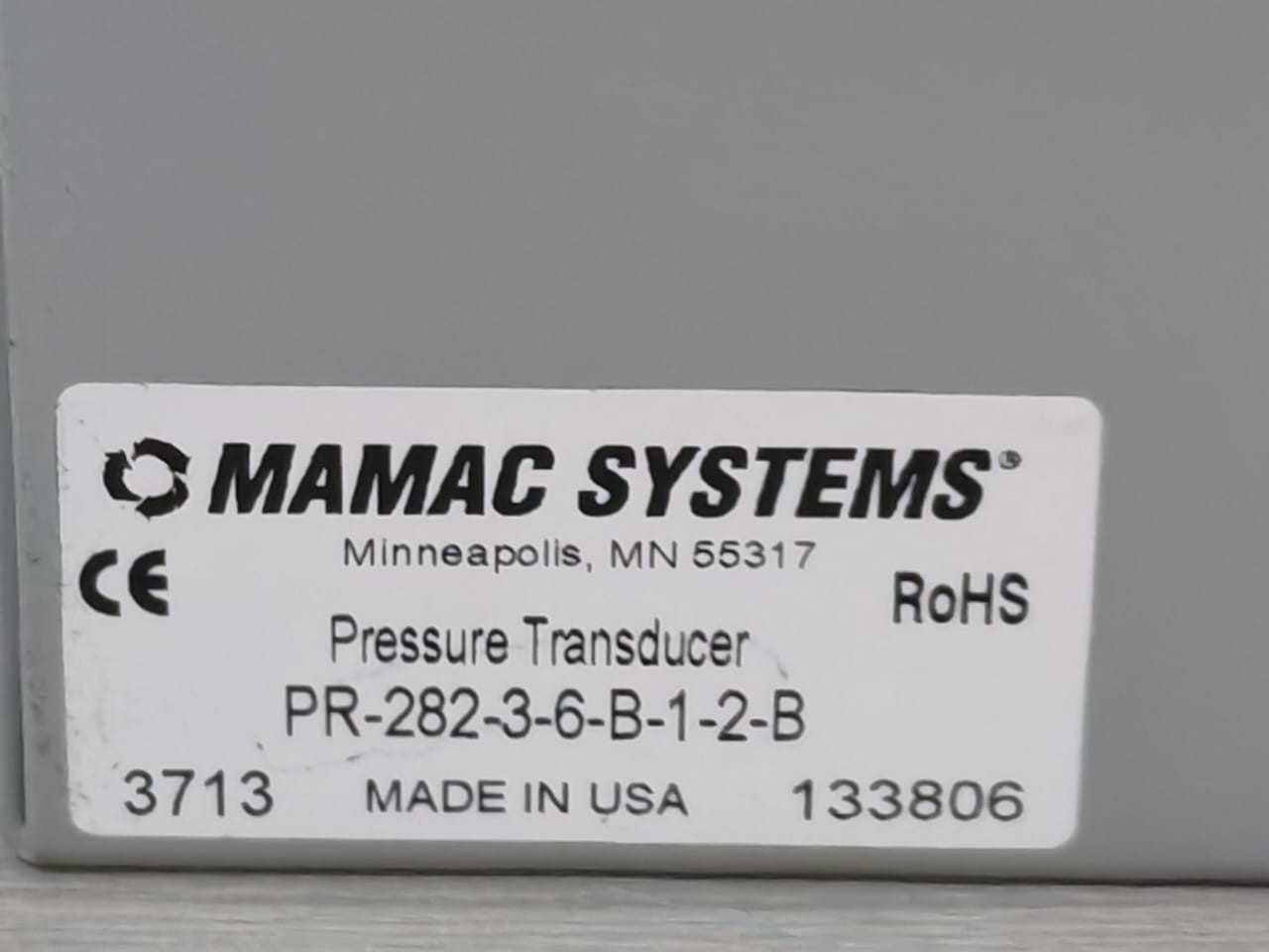Mamac Systems PR-282-3-6-B-1-2-B Mamac Systems PR-282-3-6-B-1-2-B Pressure Transducer 3