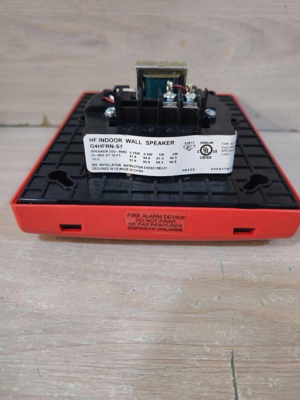 EST G4HFRN-S7 EST G4HFRN S7 G4HFRN S7 HF Indoor WALL Speaker REV.01 70V 3