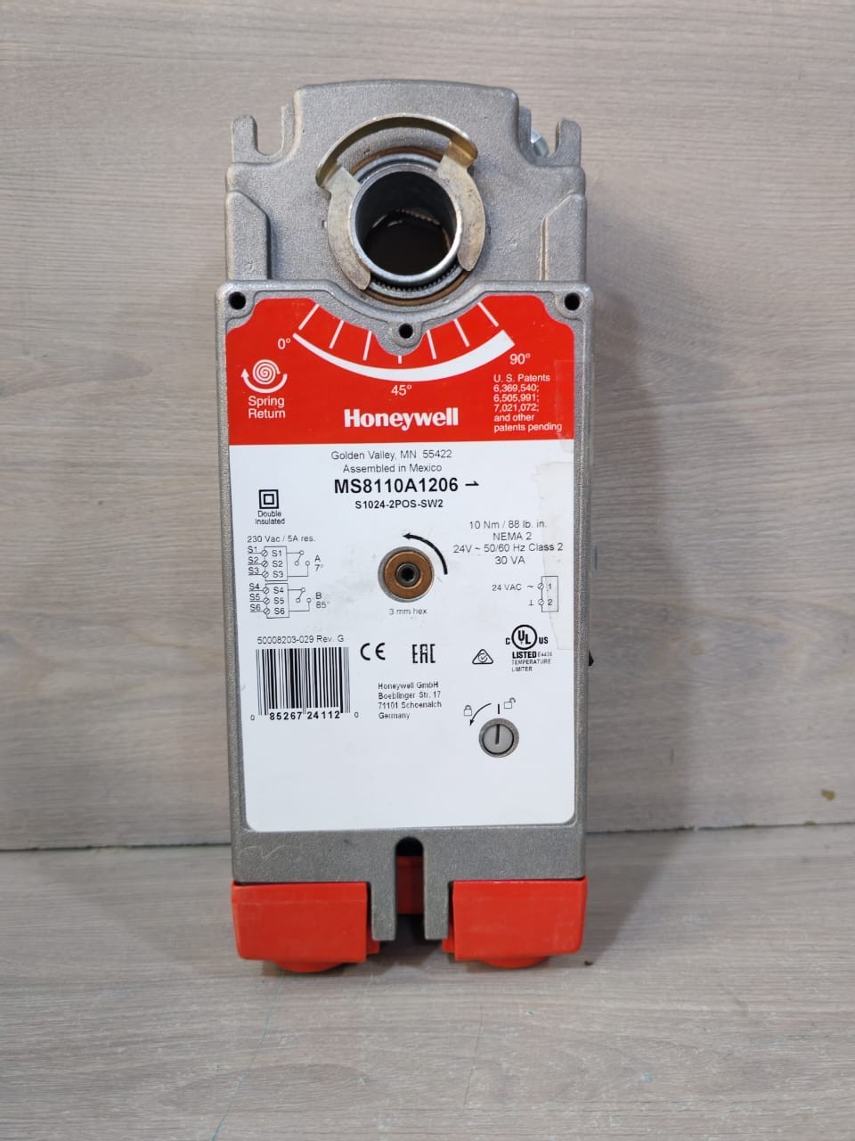 Honeywell S1024-2POS-SW2 Honeywell S1024 2POS SW2 MS8110A1206 Direct Coupled Actuator S1024 2POS SW2 2