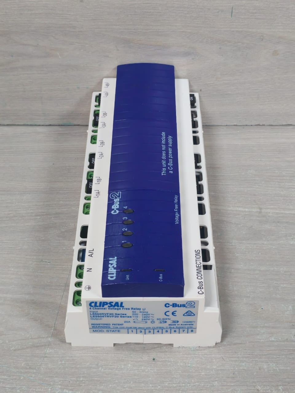 Clipsal L5504RVF20 / LE5504TRVF20 CLIPSAL C-BUS2 L5504RVF20 / LE5504TRVF20 4-CHANNEL VOLTAGE FREE RELAY (MFG-2009) 10