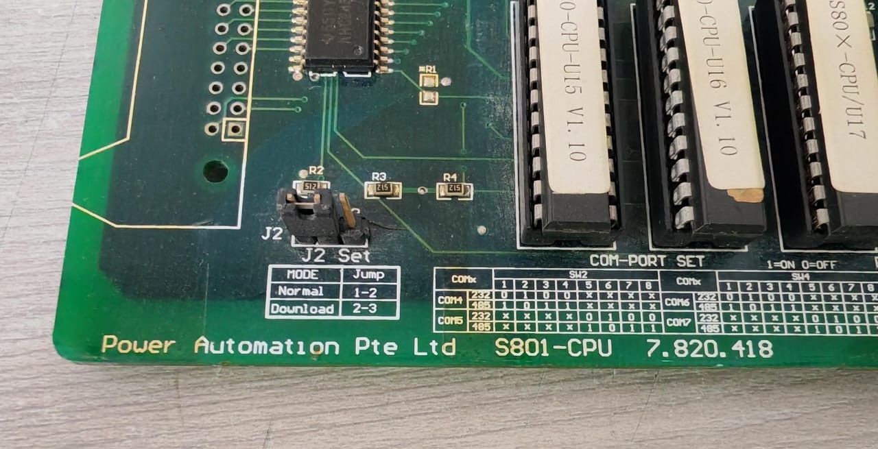 POWER AUTOMATION S801-CPU 7.820.418 POWER AUTOMATION CPU S801-CPU 7.820.418 CONTROL BOARD - WITH RUSTY PART 10