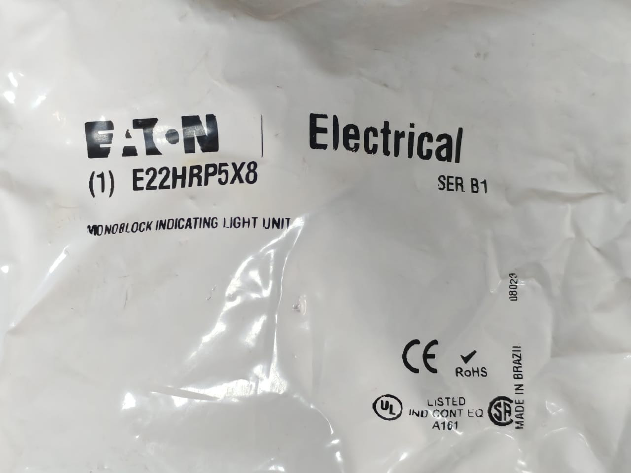 Eaton E22HRP5X8 Eaton Cutler-Hammer E22HRP5X8 White Monoblock Indicating Light Unit 8