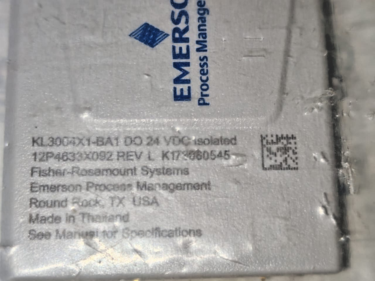 Emerson 12P4633X092 REV.L EMERSON KL3004X1-BA1 DO 24VDC 12P4633X092 REV.L ISOLATED 5