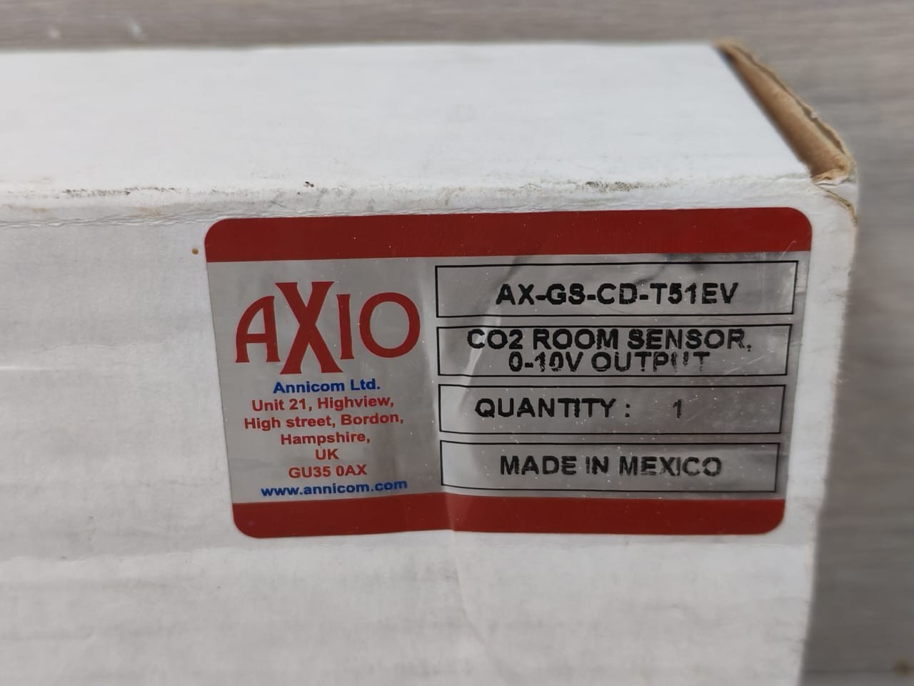 AXIO T51EV Axio AX-GS-CD-T51EV CO2 Room Sensor,0-10V 10