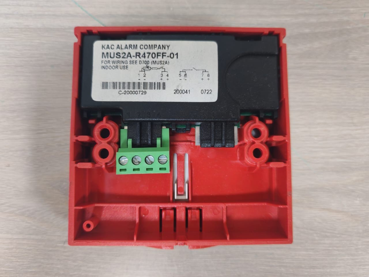 Kac Alarm MUS2A-R470FF-01 Kac Alarm MUS2A-R470FF-01 Manual Call Point 4