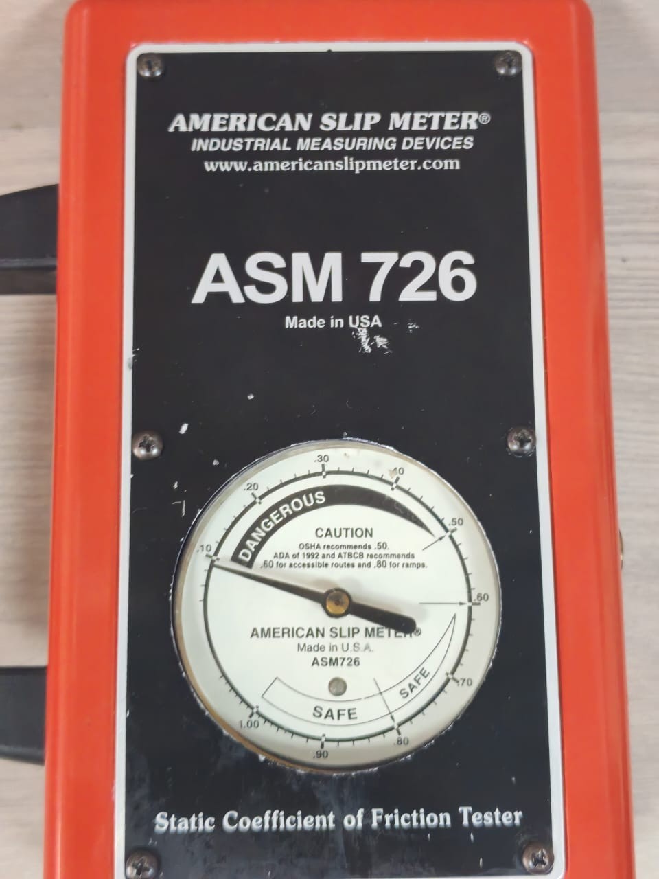 AMERICAN SLIP METER ASM-726 AMERICAN SLIP METER ASM 726 STATIC COEFFICIENT OF FRICTION TESTER 6