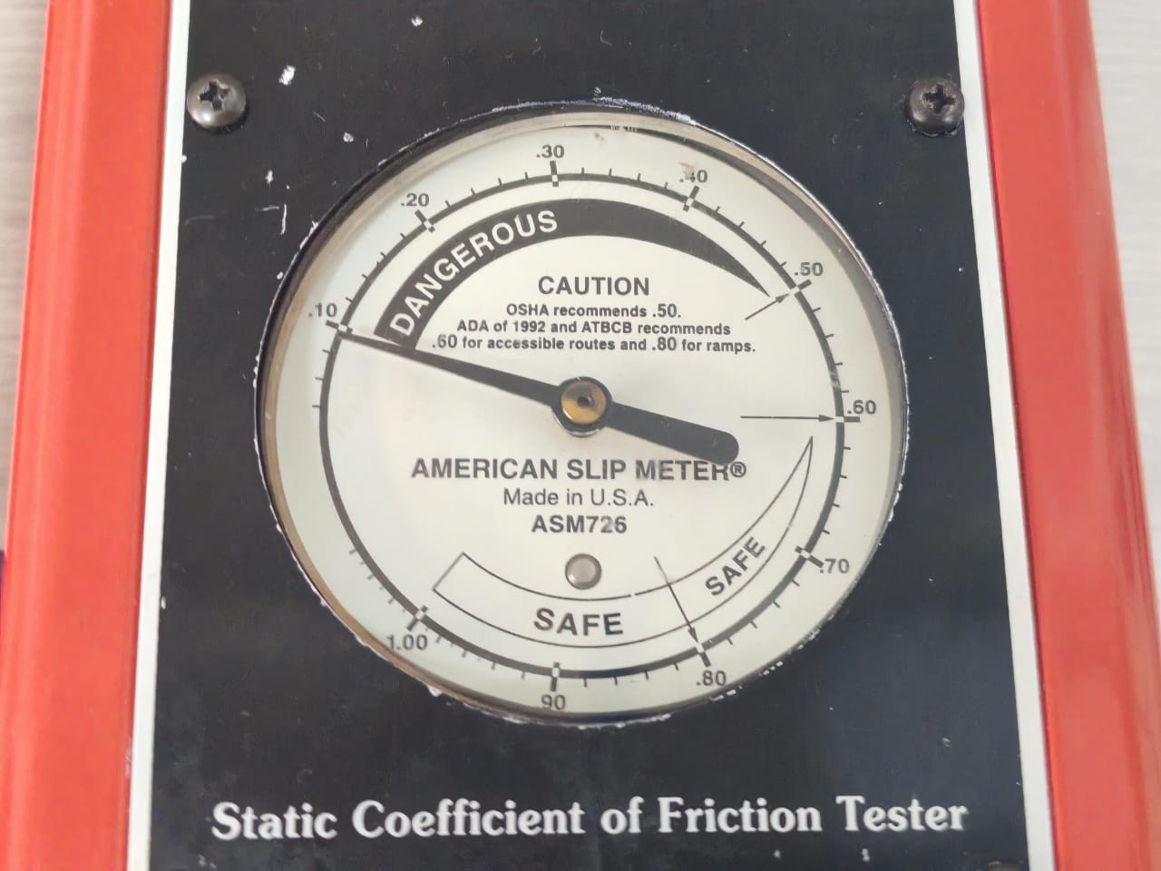 AMERICAN SLIP METER ASM-726 AMERICAN SLIP METER ASM 726 STATIC COEFFICIENT OF FRICTION TESTER 8