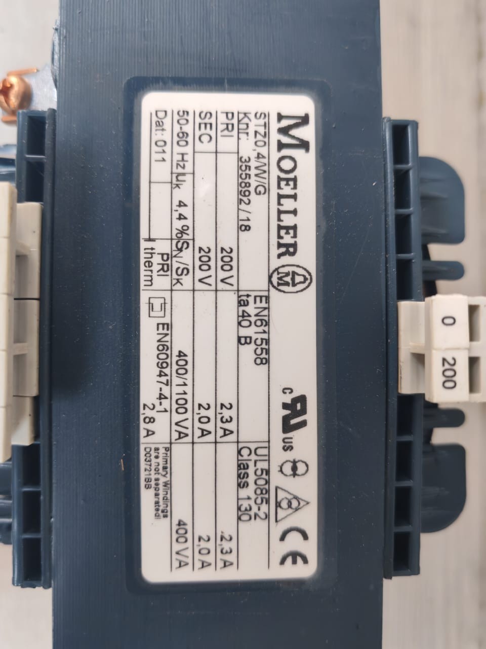 Eaton STZ MOELLER STZ0,4/W/G STZ Control transformer 3