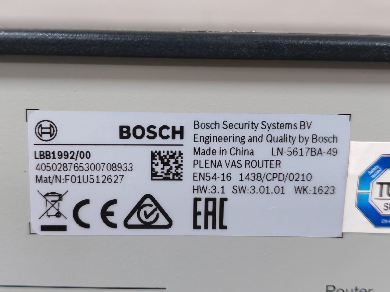 Bosch F01U512627 Bosch LBB1992/00 Plena Voice Alarm Router F01U512627 4