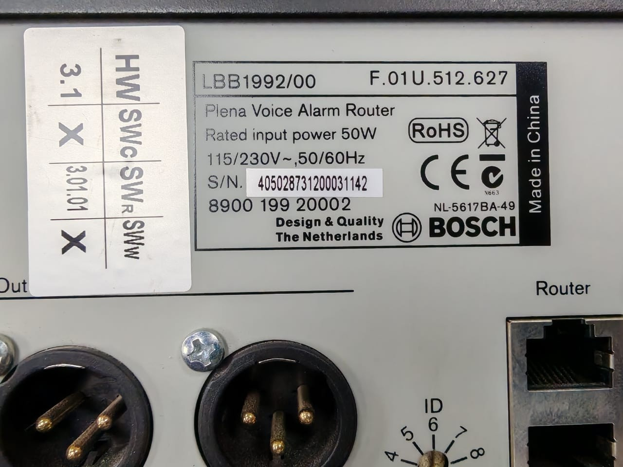 Bosch F01U512627 Bosch LBB1992/00 Plena Voice Alarm Router F01U512627 5