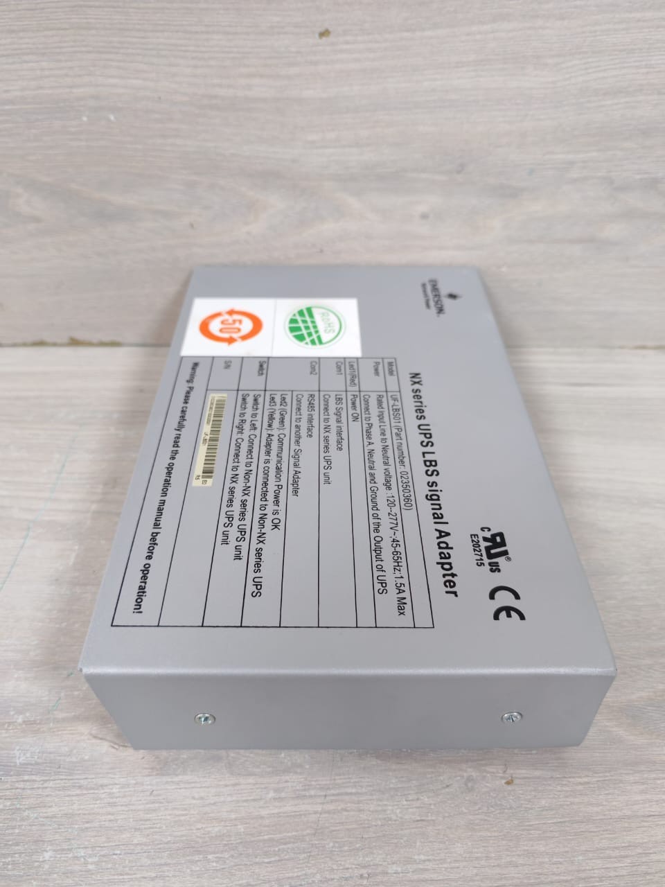 EMERSON 02350360 EMERSON UF-LBS01 NX SERIES UPS LBS SIGNAL ADAPTER P/N: 02350360 8