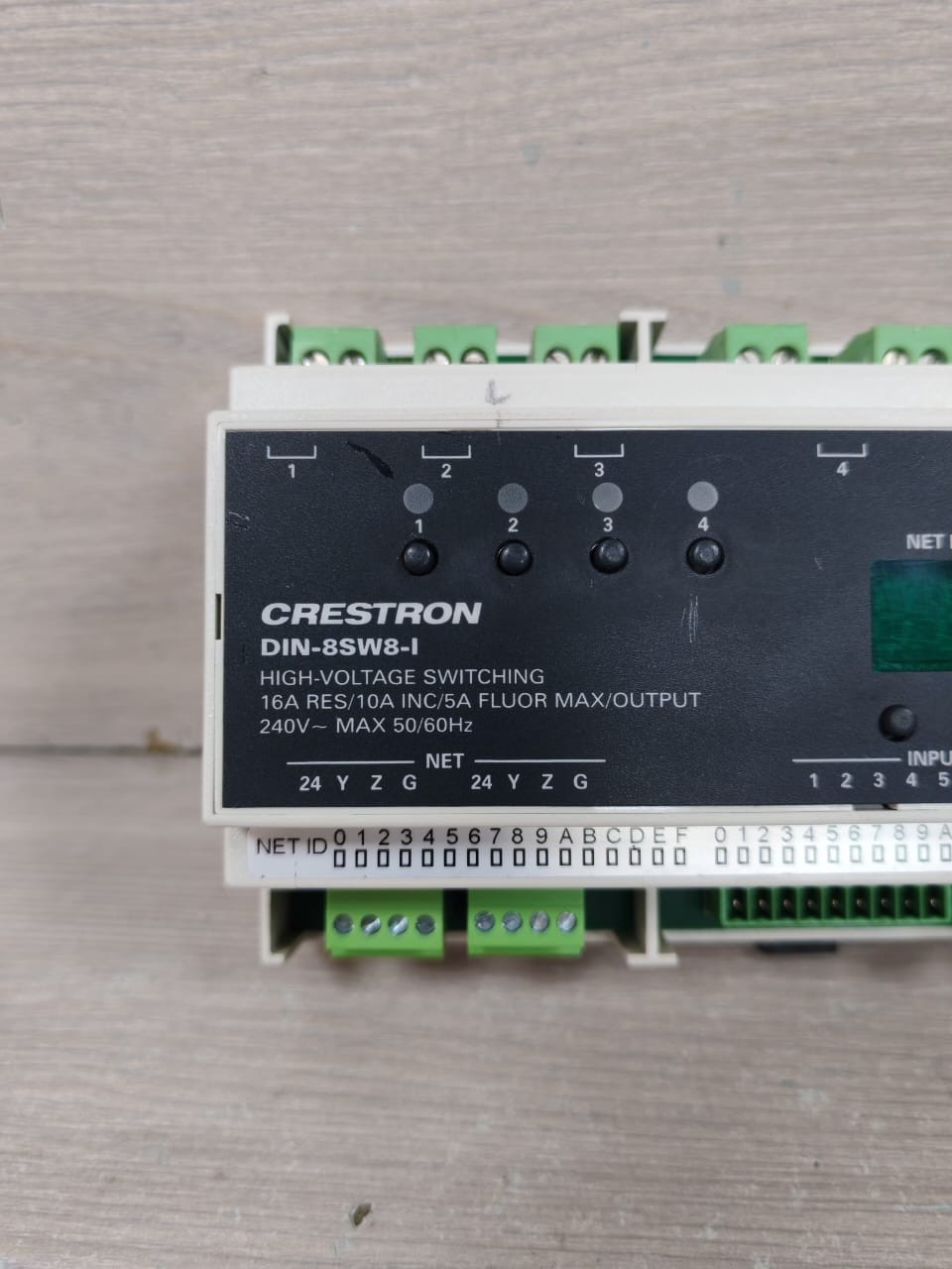 Crestron P/N:6503776 CRESTRON DIN-8SW8-I P/N:6503776 HIGH-VOLTAGE SWITCHING W/ DIGITAL INPUT 240V 3