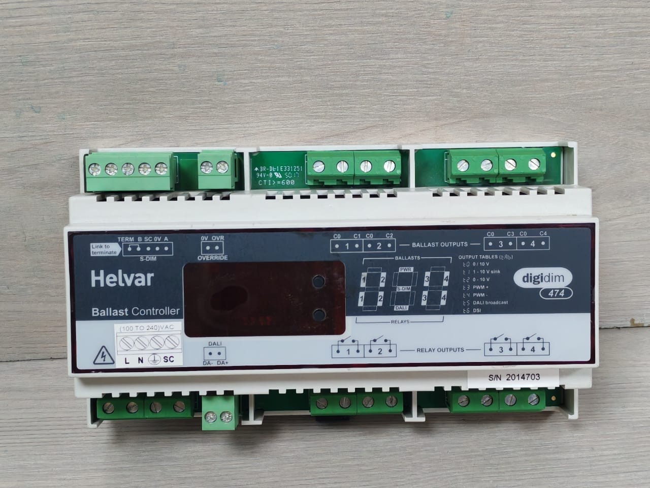 Helvar 474 Ballast Controller 100-240 Vac