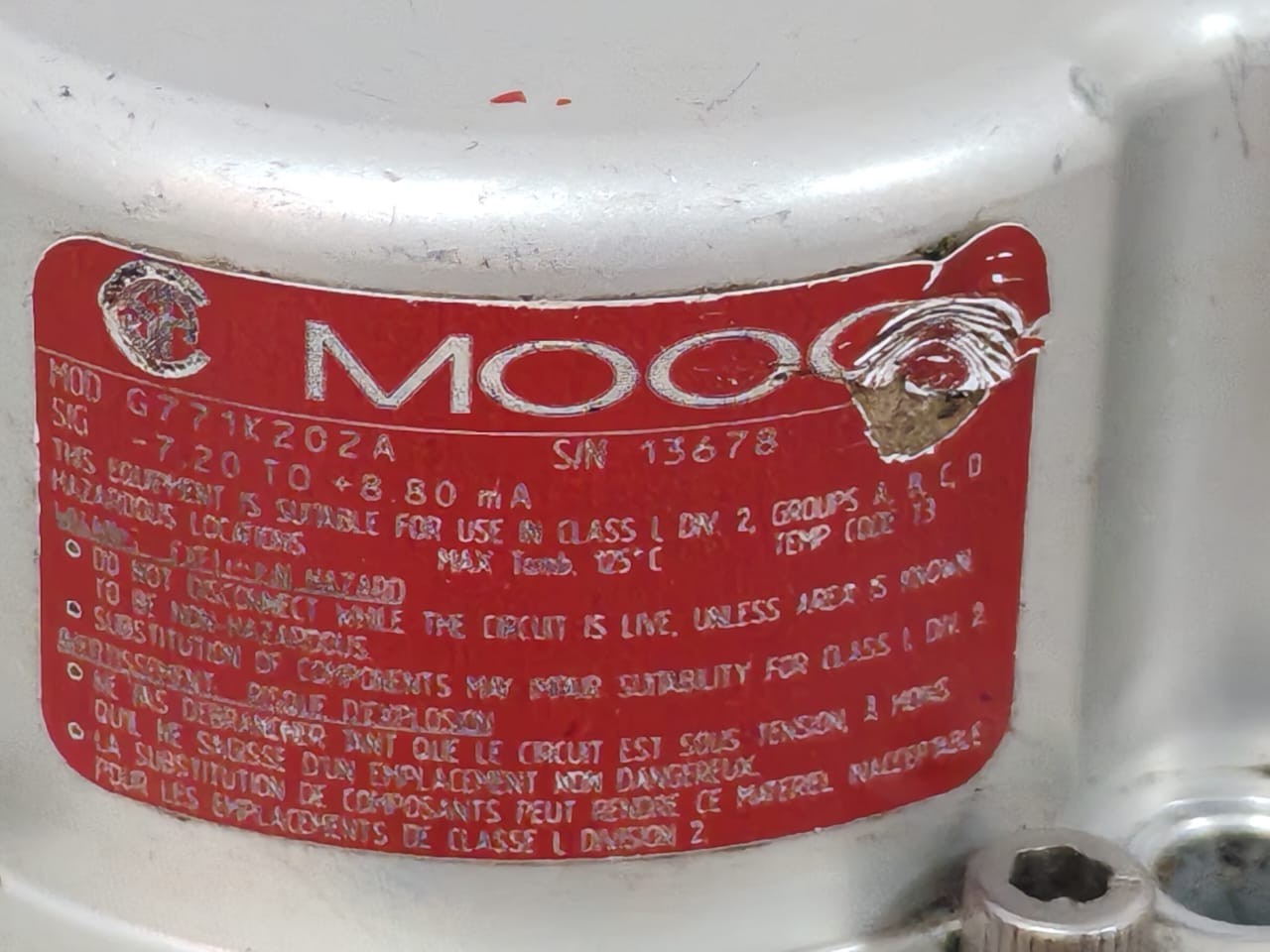 MOOG G771K202A MOOG G771K202A ELECTRO HYDRAULIC SERVO VALVE 3