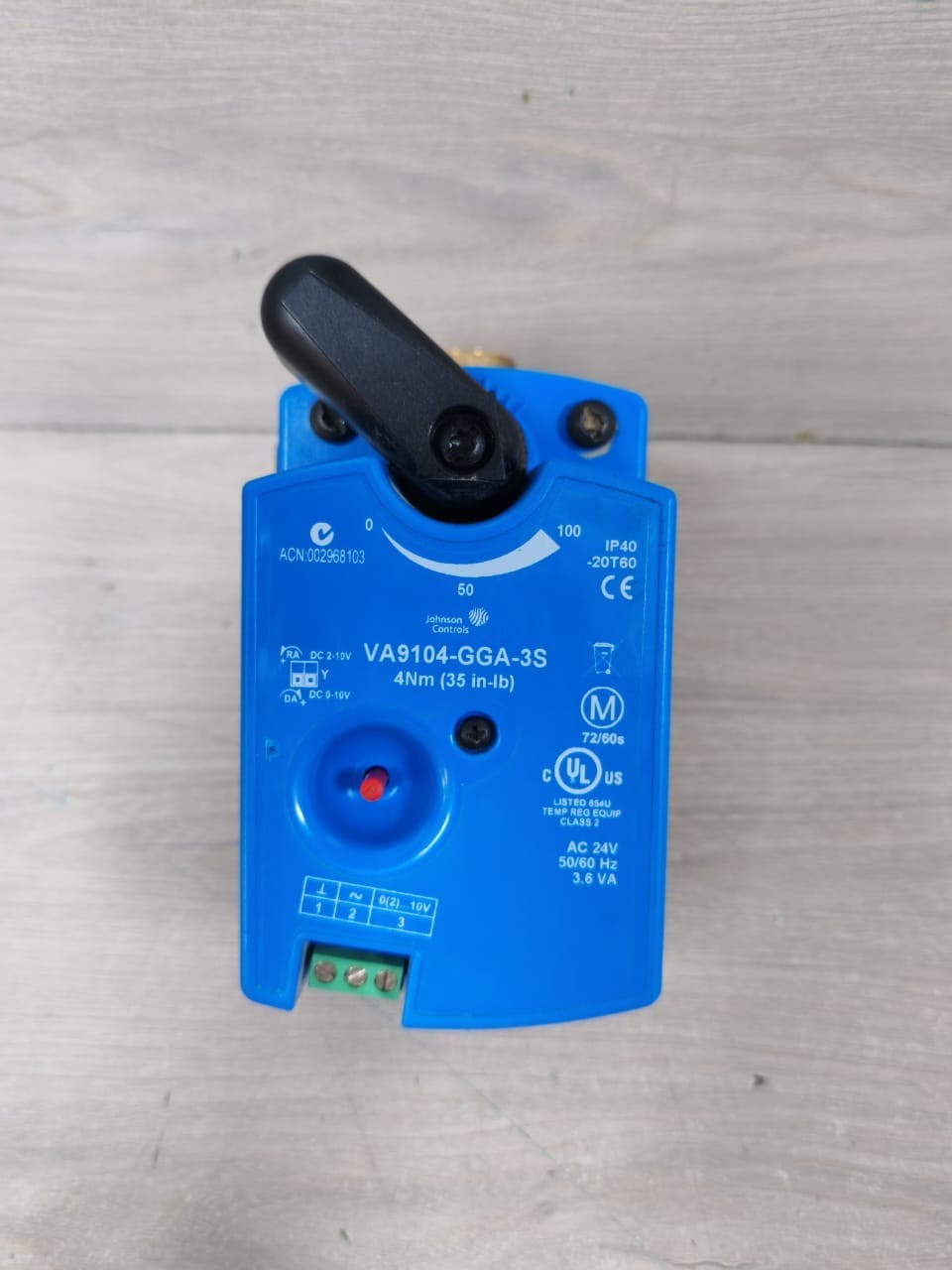Johnson Controls VA9104-GGA-3S JOHNSON CONTROLS VA9104-GGA-3S VALVE ACTUATOR 2