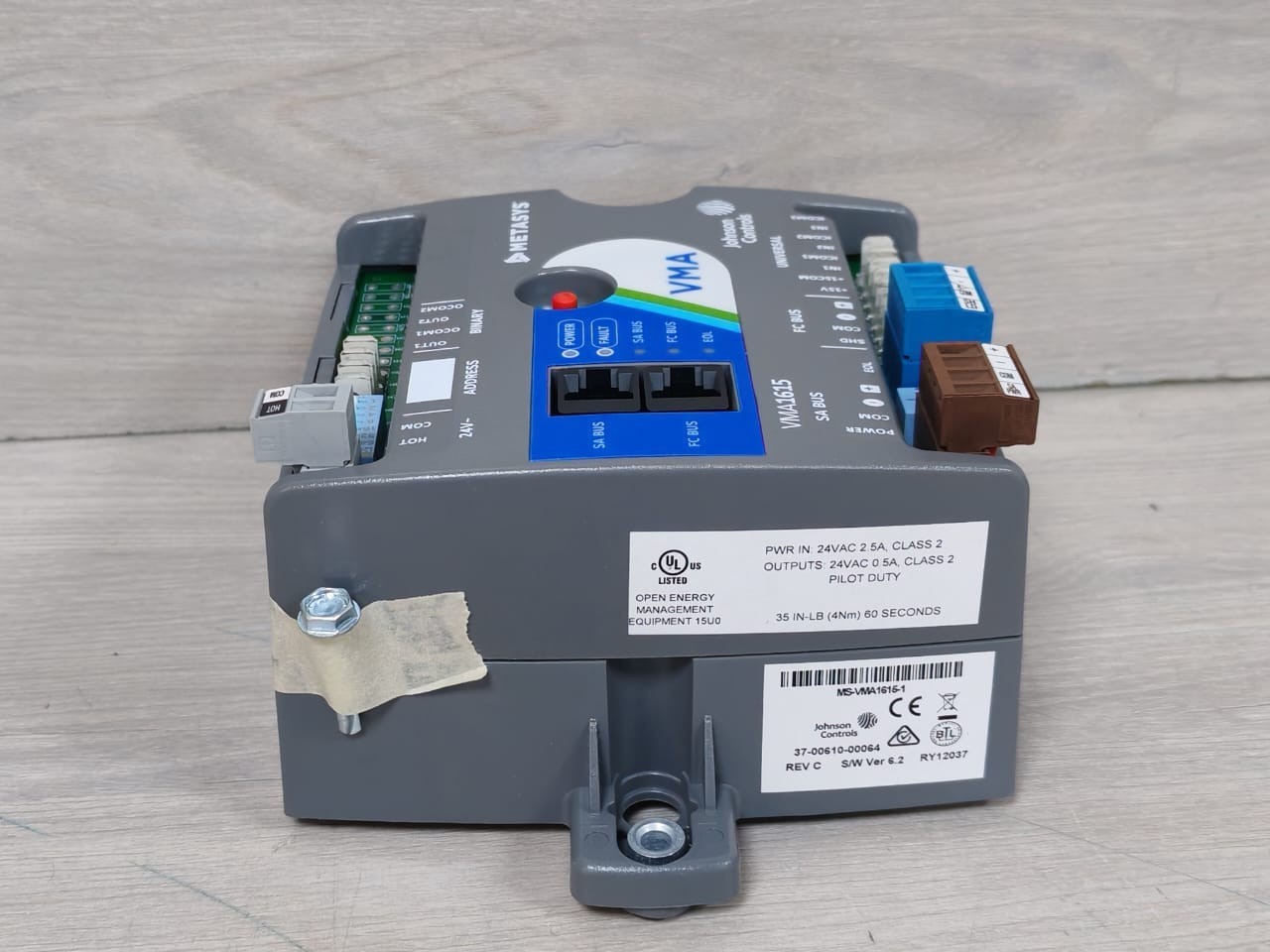 Johnson Controls MS-VMA1615-1 Johnson Controls MS-VMA1615-1 Vav Controller 3 Univ Inputs,2 Binary Outputs 6