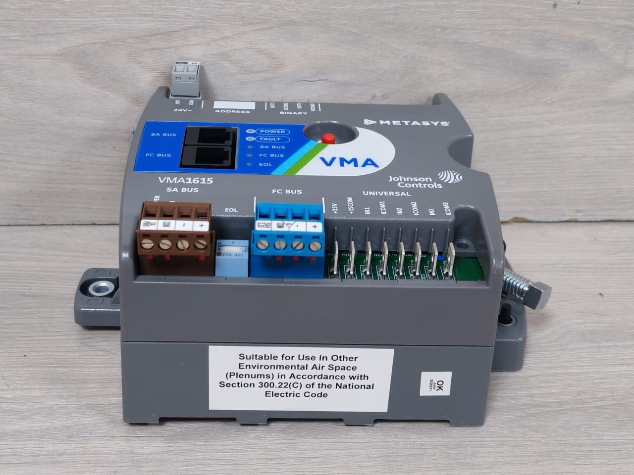 Johnson Controls MS-VMA1615-1 Johnson Controls MS-VMA1615-1 Vav Controller 3 Univ Inputs,2 Binary Outputs 8