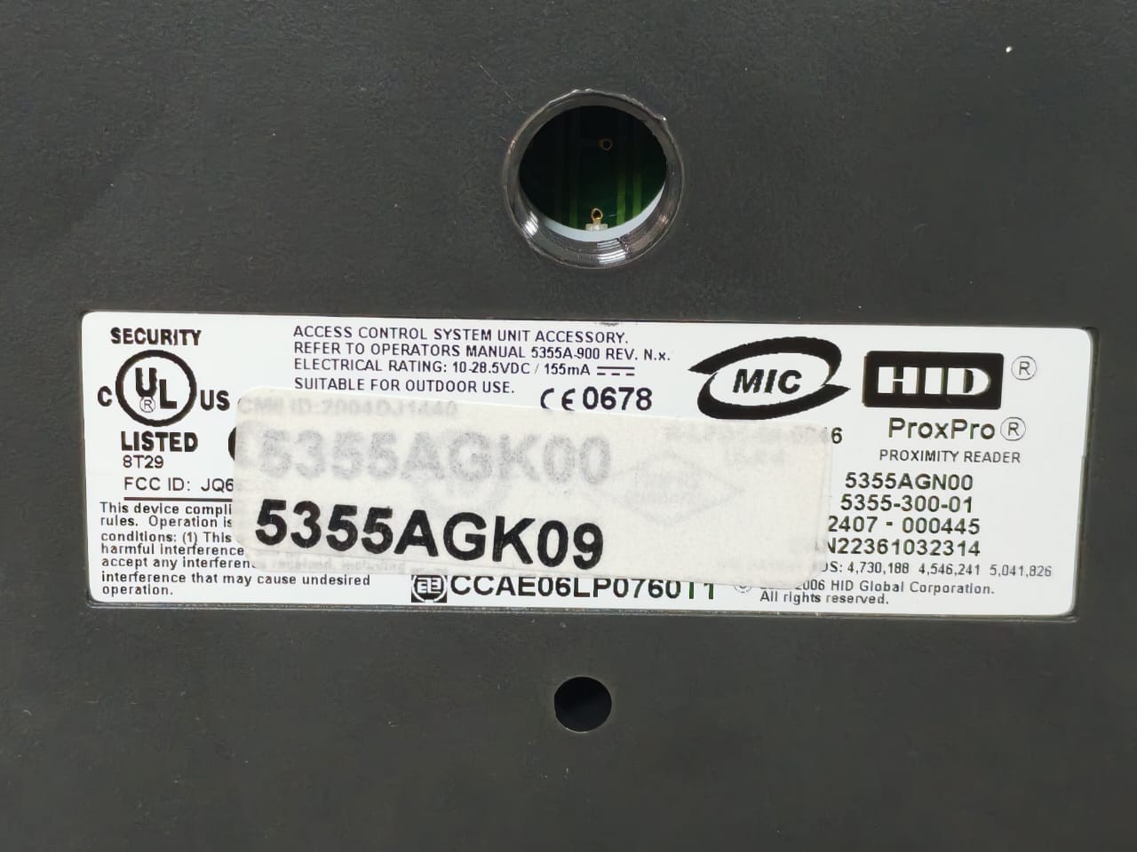 HID 5355AGN00 Hid Proxpro 5355AGN00 Proximity Reader w/ 5355AGK09 Keypad Access Control 4