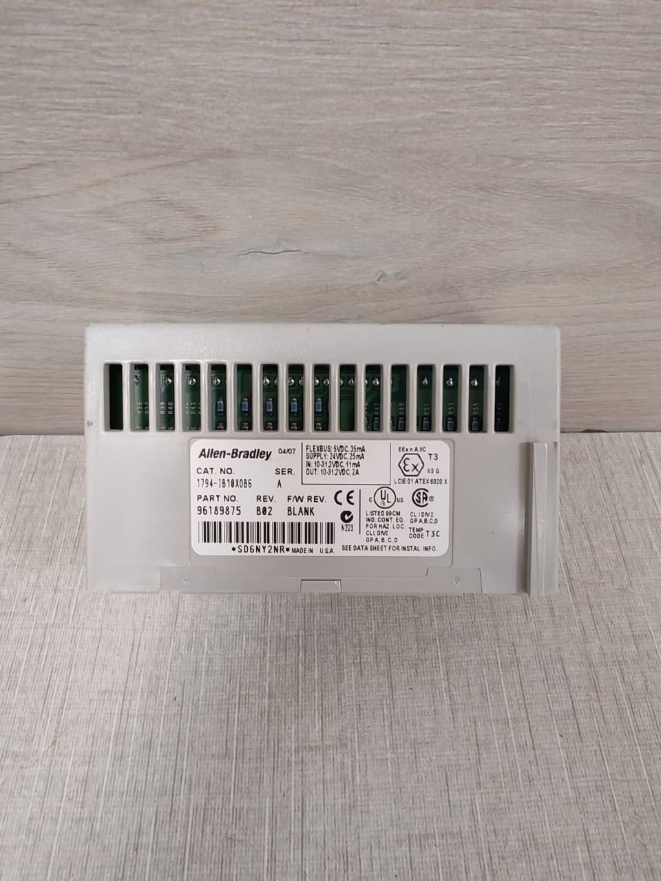 Allen-Bradley 1794-IB10X0B6 /1794-TB3 SER.A ALLEN-BRADLEY 1794-IB10X0B6 /1794-TB3 SER.A FLEX I/O DIGITAL MODULE 7