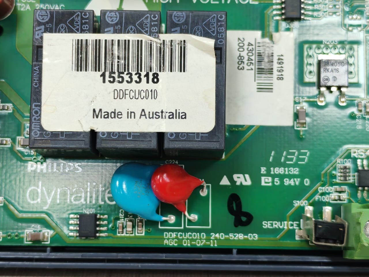 Philips Dynalite 240-528-03 Philips Dynalite DDFCUC010 Fan Coil Controller 240-528-03 -without front cover 2