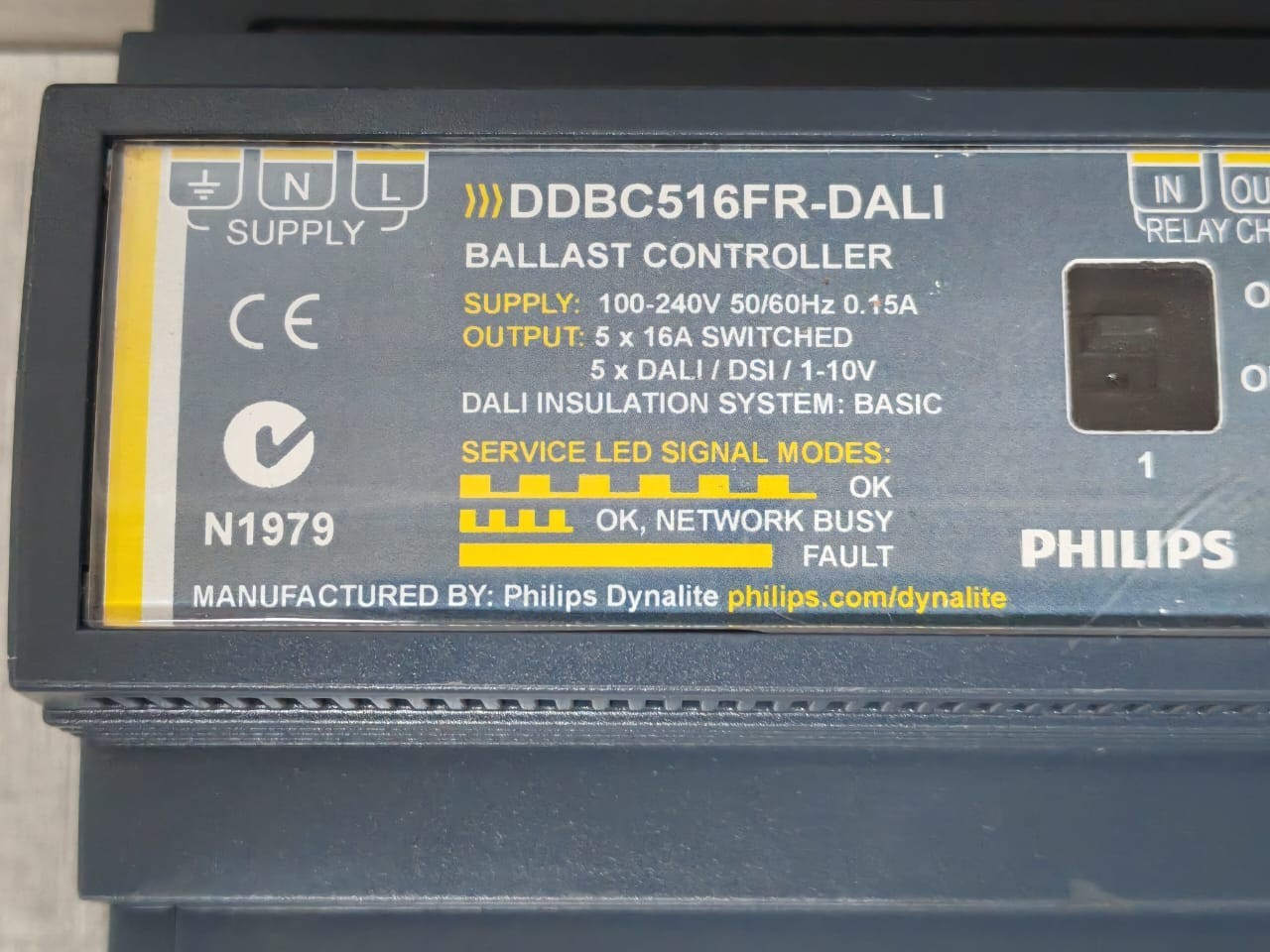 Philips DDBC516FR-DALI Philips Dynalite DDBC516FR-DALI Ballast Controller 100-240V 50/60Hz 0.15A 2