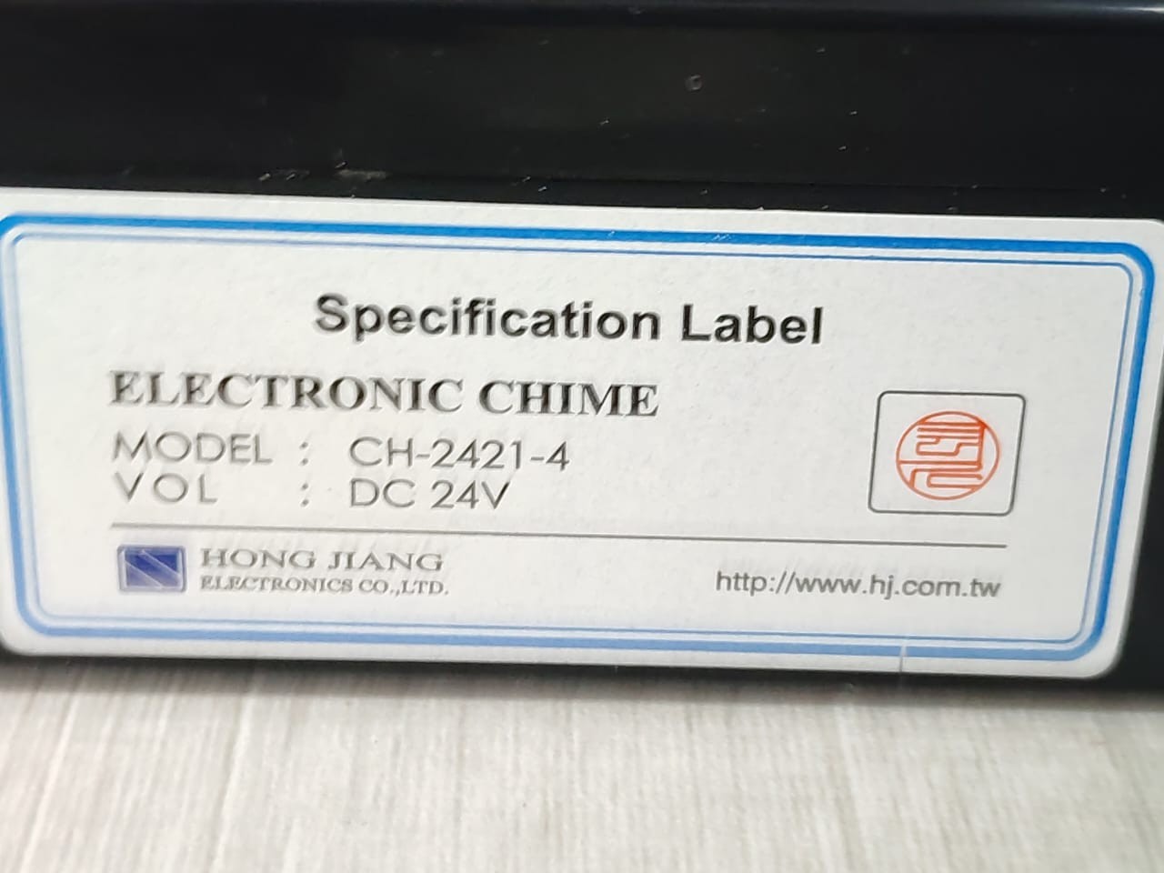 ELECTRONICS CHIME CH-2421-4 ELECTRONICS CHIME CH-2421-4 DC 24V 7