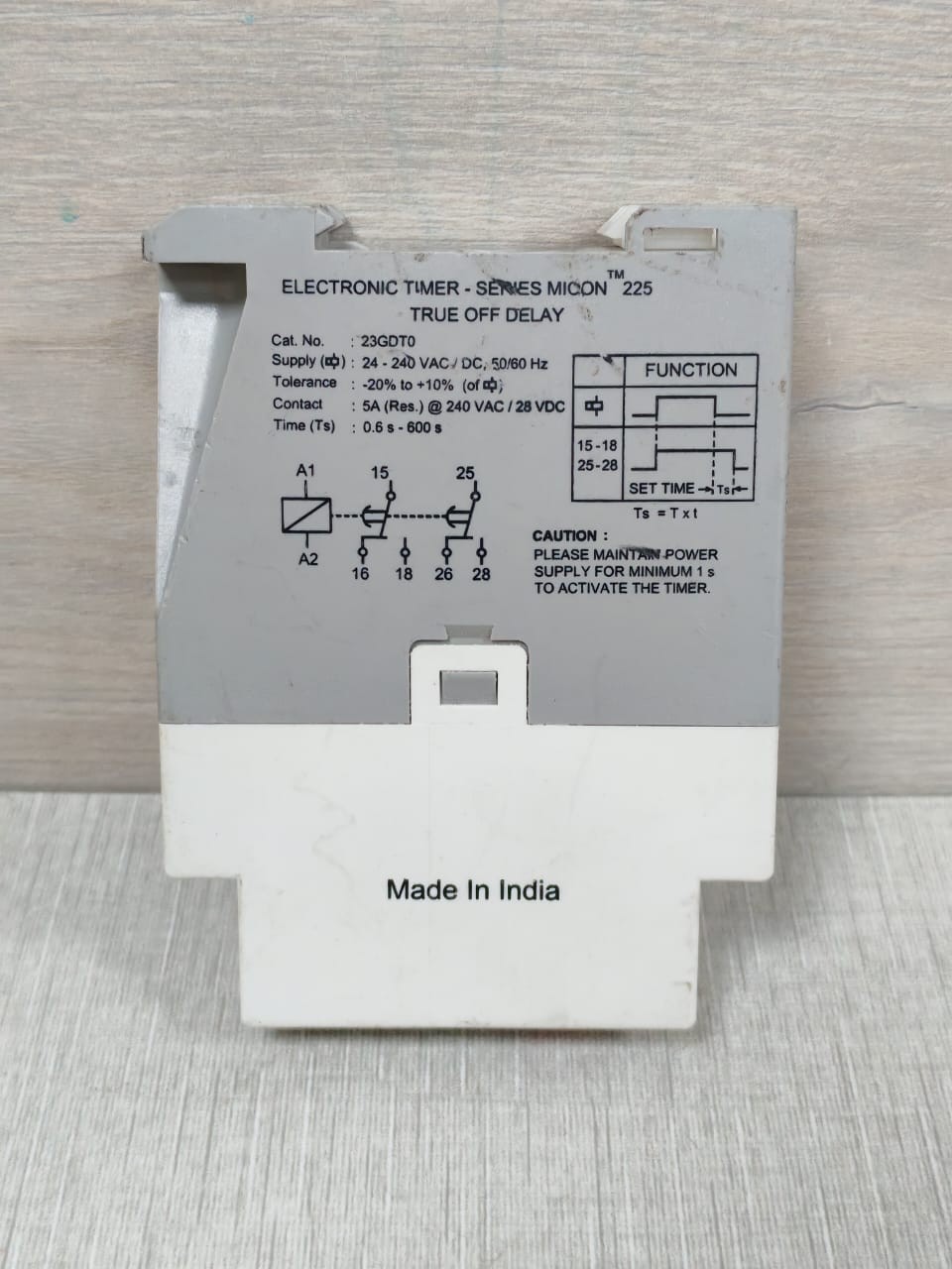 GIC 23GDT0 GIC 23GDT0 ELECTRONIC TIMER SERIES MICON TRUE OFF DELAY 24-240VAC 6