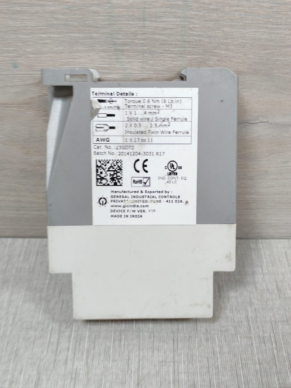 GIC 23GDT0 GIC 23GDT0 ELECTRONIC TIMER SERIES MICON TRUE OFF DELAY 24-240VAC 7