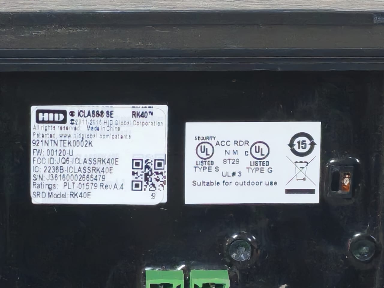 HID 921NTNTEK0002K HID iclass RK40 Smart Card Reader 921NTNTEK0002K without Backplate 3