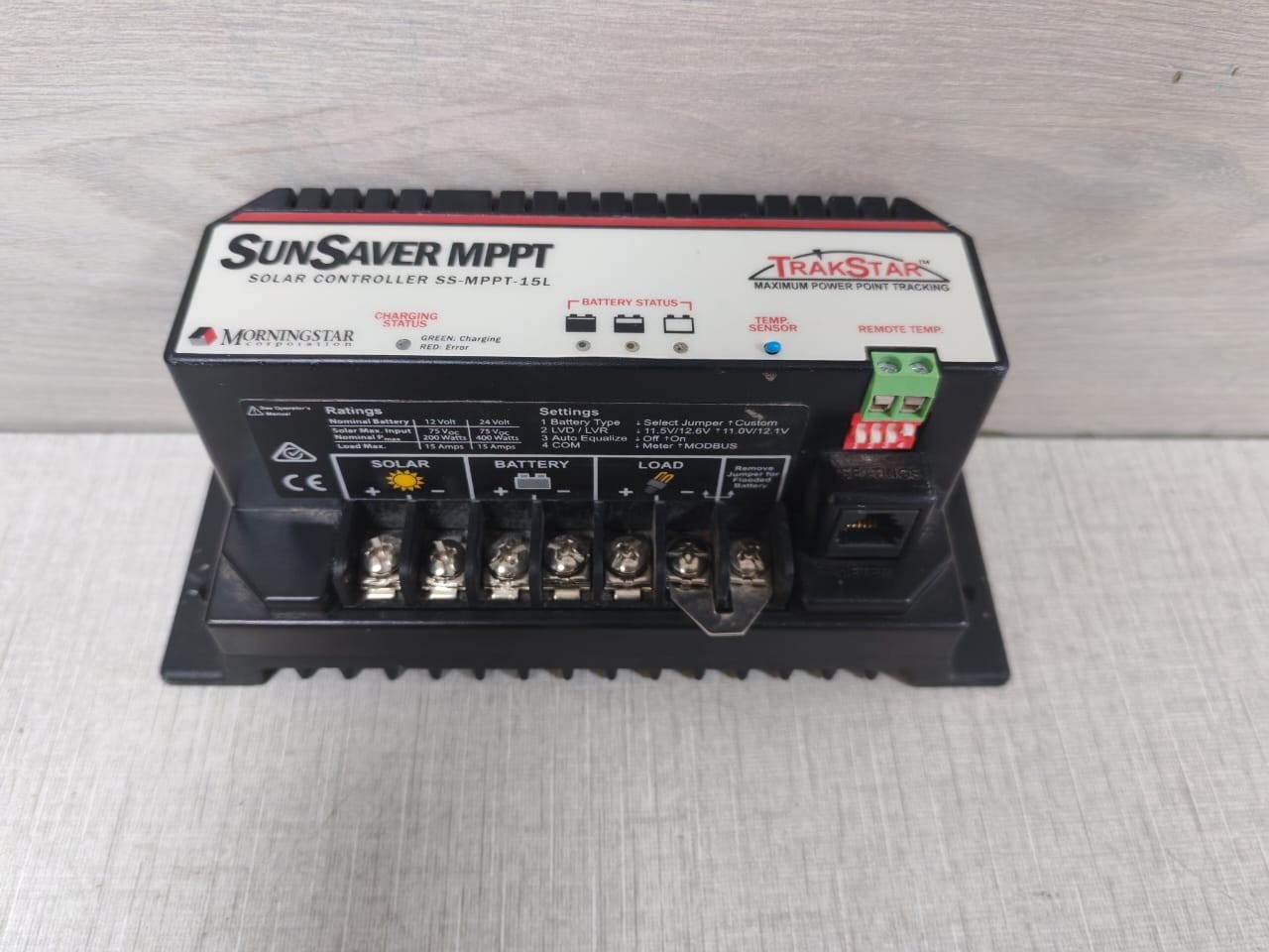 UNKNOWN MPPT-15L MORNING STAR SUNSAVER MPPT SOLAR CONTROLLER SS-MPPT-15L 4
