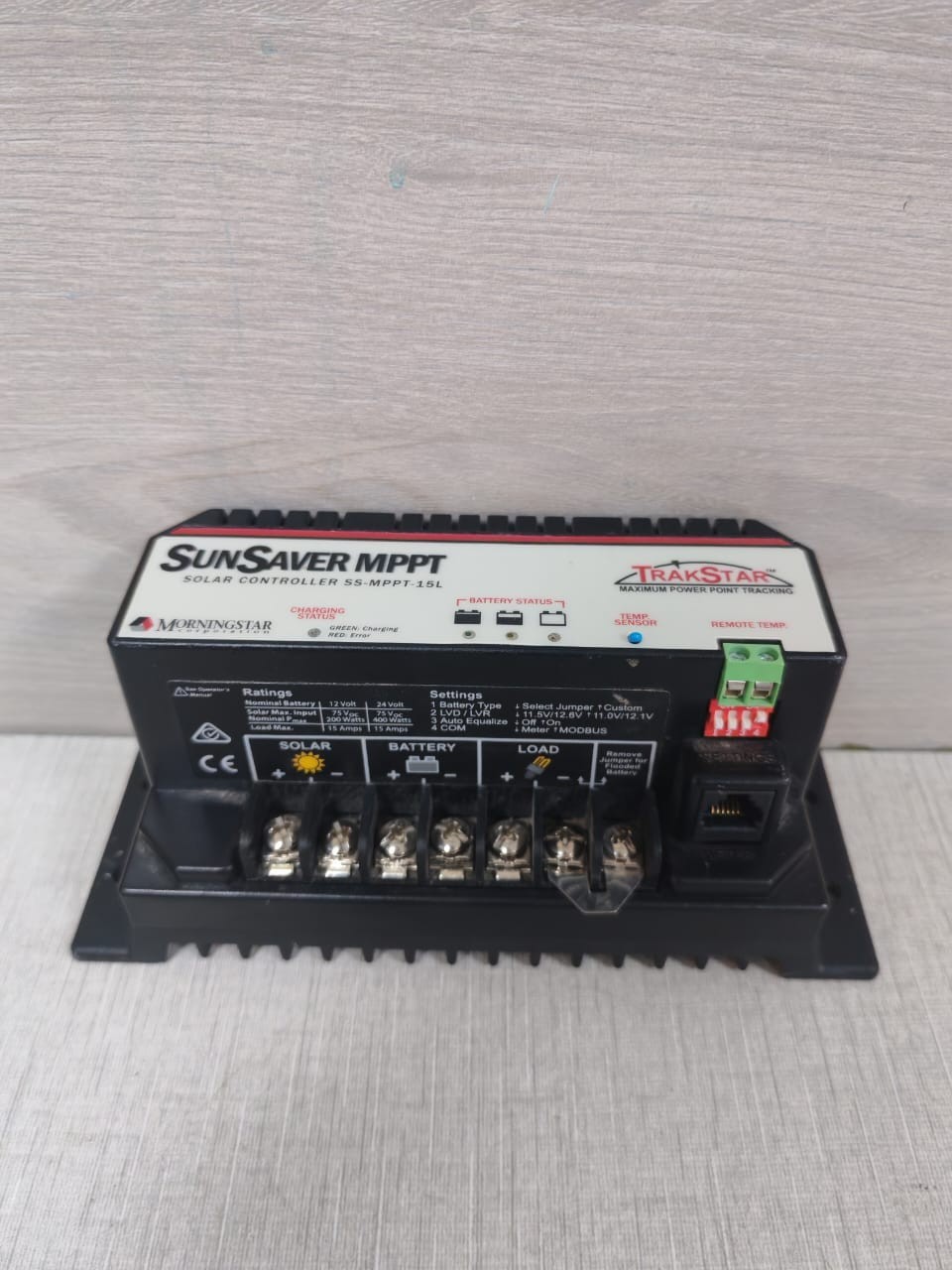 UNKNOWN MPPT-15L MORNING STAR SUNSAVER MPPT SOLAR CONTROLLER SS-MPPT-15L 5