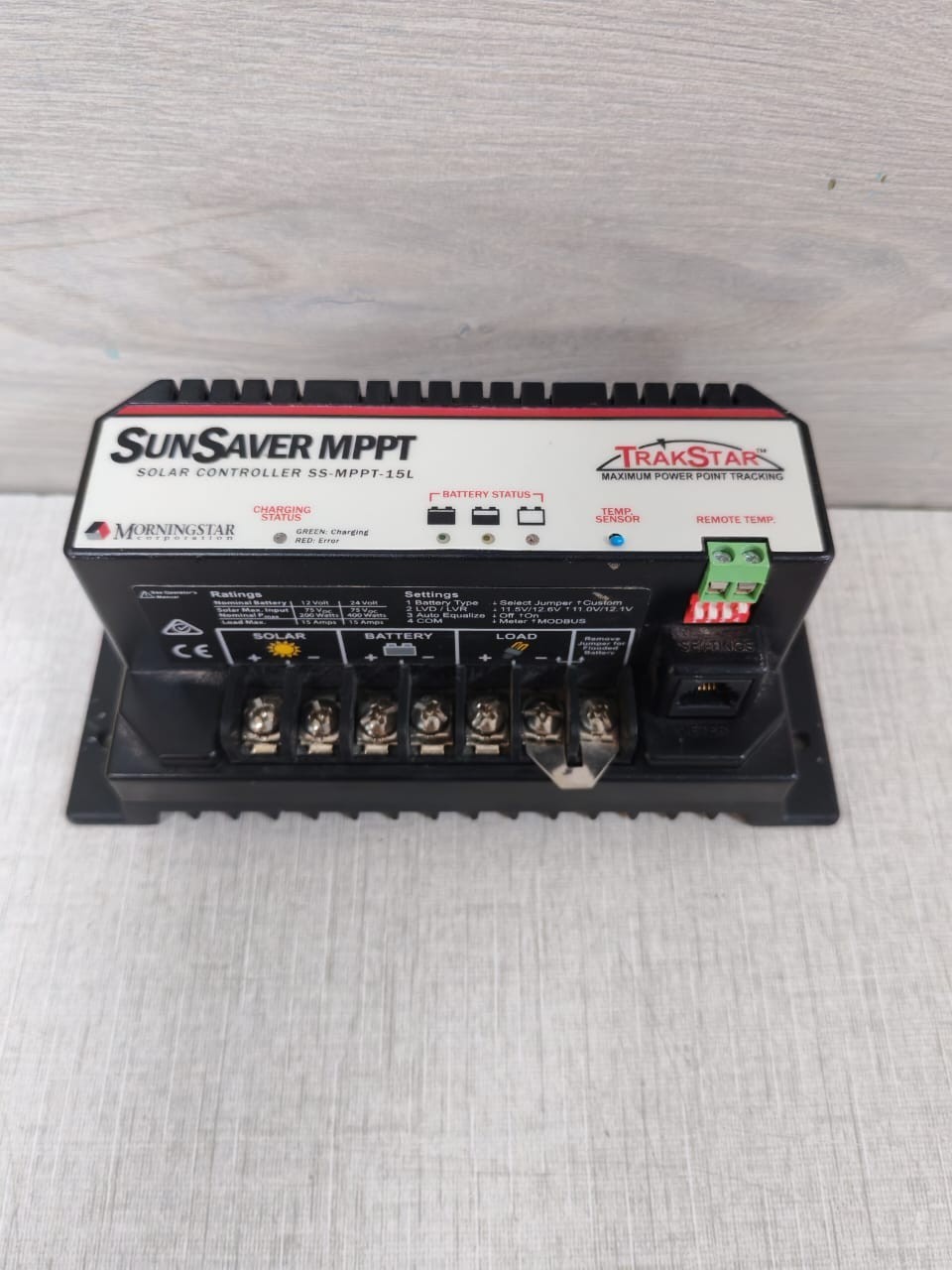 MORNING STAR SUNSAVER MPPT SOLAR CONTROLLER SS-MPPT-15L