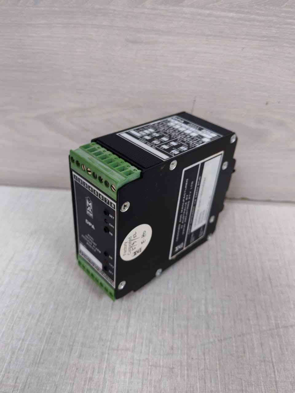 Mann DPA/POT/5K ohm/0-100%24Vdc/LND/HND MANN DPA/POT/5K ohm/0-100%24Vdc/LND/HND REV.D DUAL SETPOINT PROCESS ALARM MODULE 8