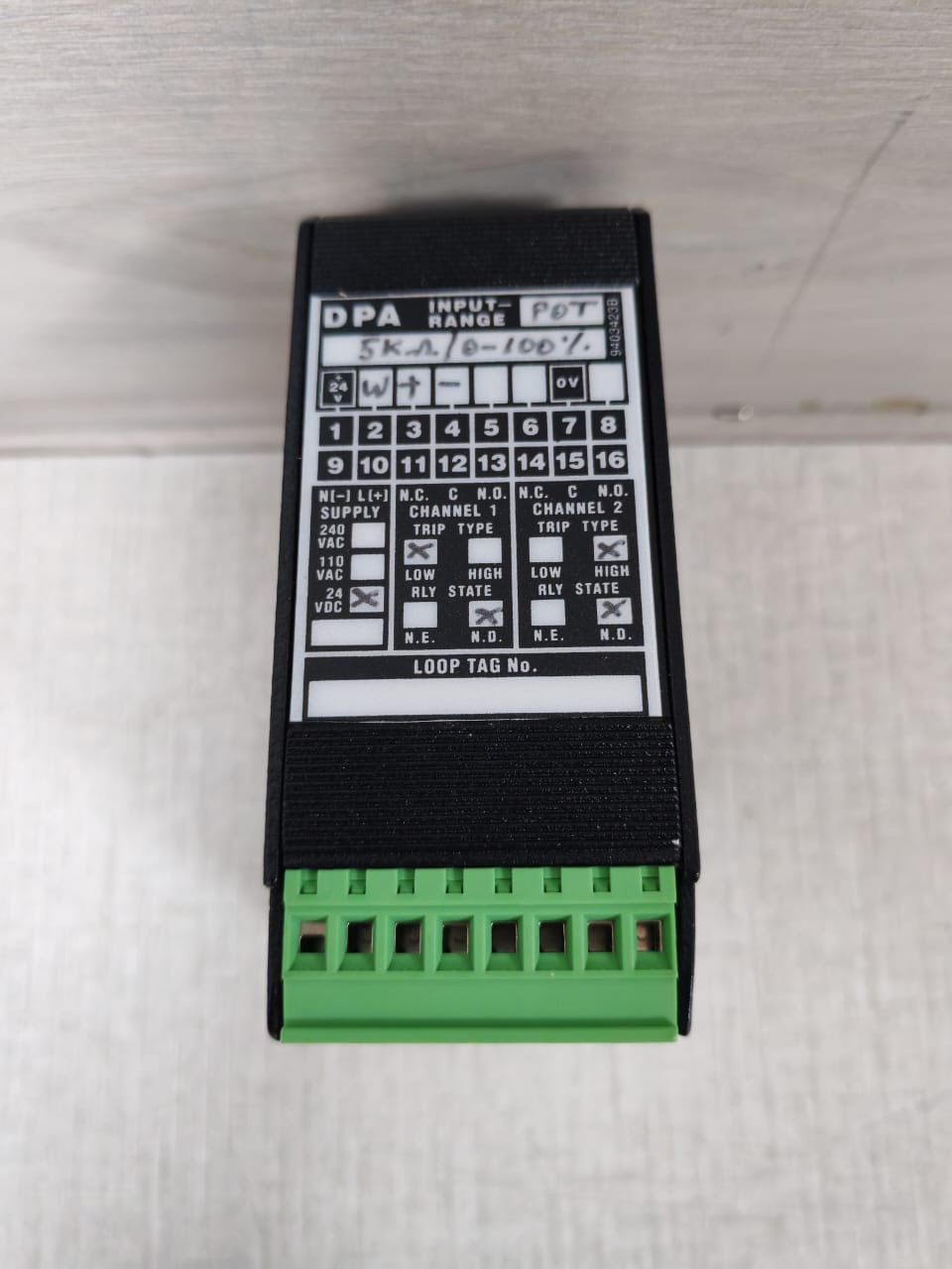 Mann DPA/POT/5KOHM/0-100%24Vdc/LND/HND/X MANN DPA/POT/5KOHM/0-100%24Vdc/LND/HND/X DUAL SETPOINT PROCESS ALARM MODULE 5