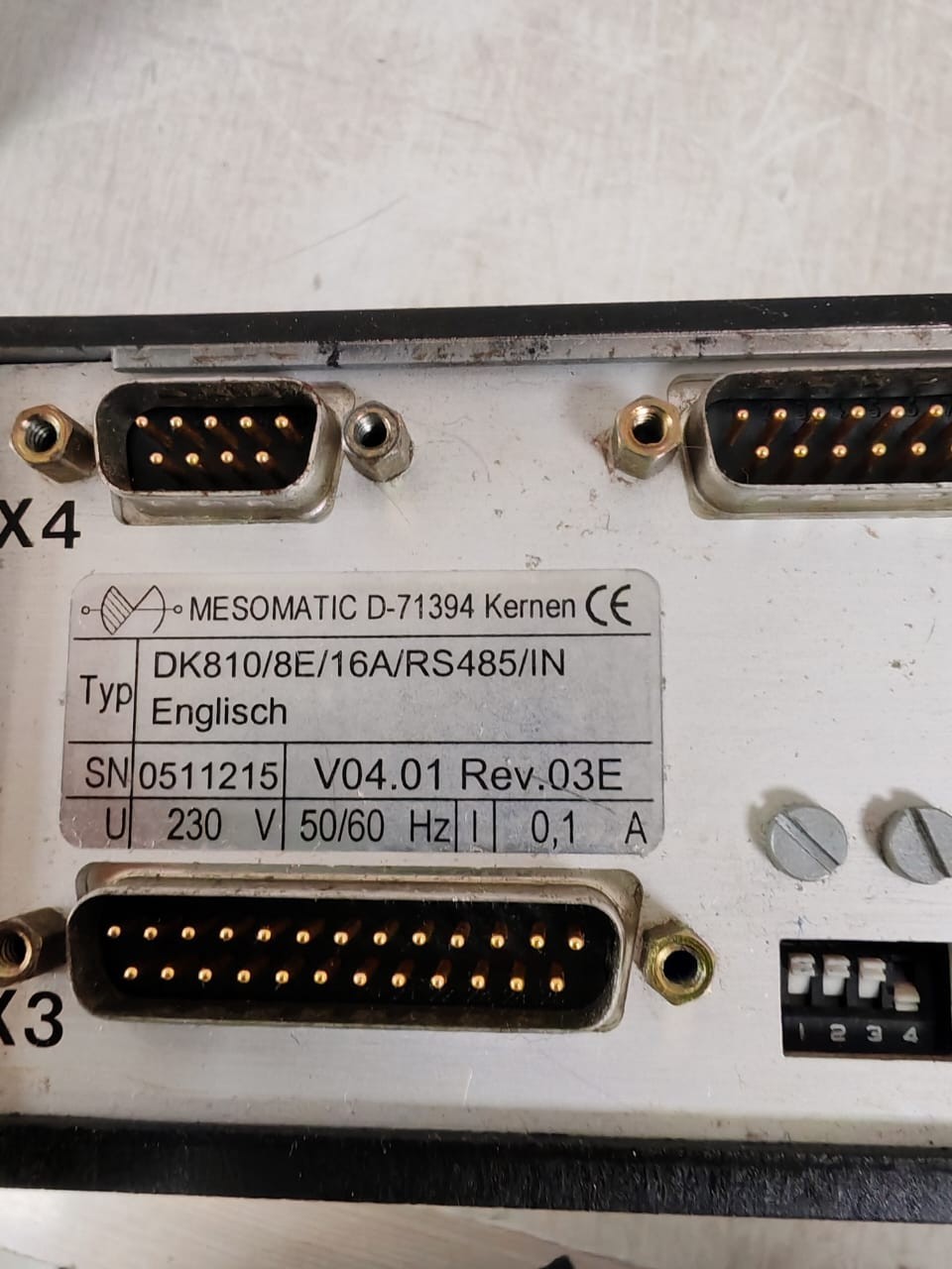 Digital DK 810 MESOMATIC DK 810/8E/16A/RS485/IN V04.1 REV.03E DIGITAL WEIGHT INDICATOR 2