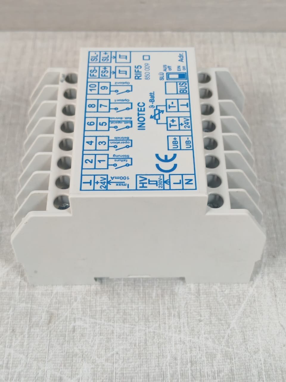 INOTEC MONITOR230V INOTEC RIF5 850009 EMERGENCY LIGHTINNG MONITOR 230V 8