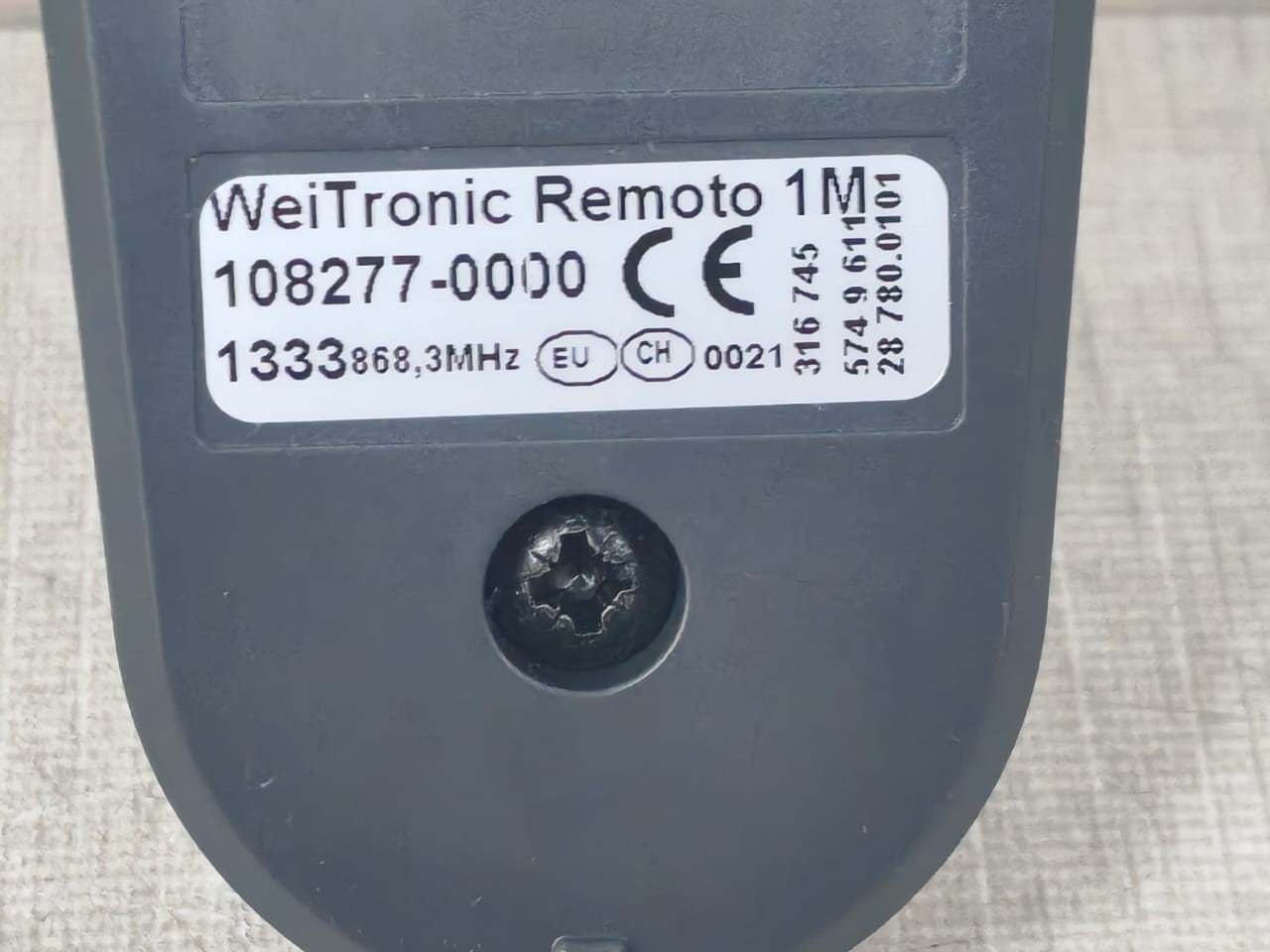 Weinor Weltronic 108277-0000 Weinor Weltronic Remoto 1M Handheld Transmitter 108277-0000 4