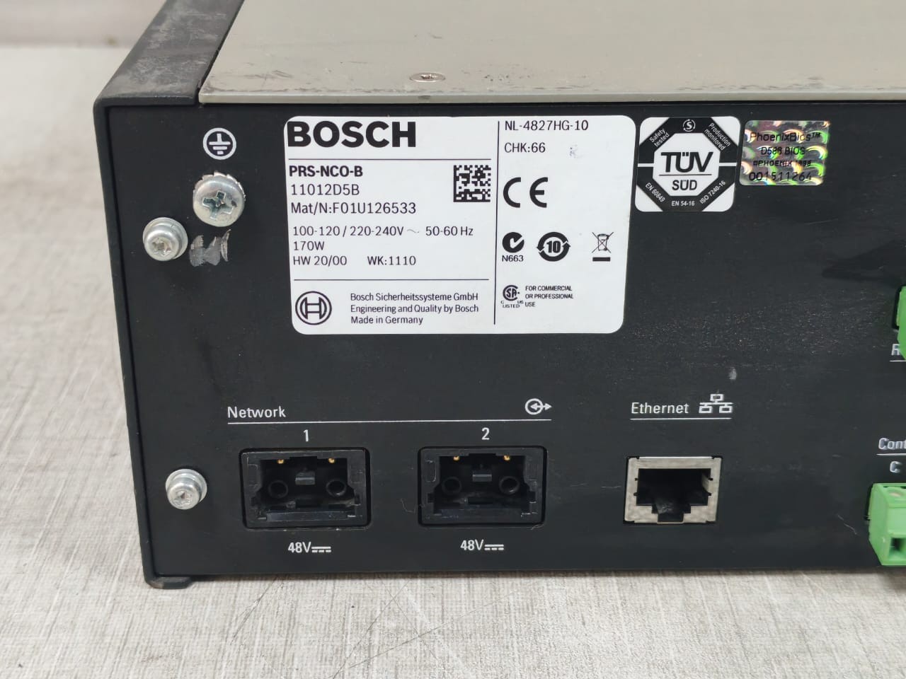 Bosch F01U126533 HW 21/05 BOSCH PRS-NCO-B / F01U126533 HW 21/05 170W NETWORK CONTROLLER -TRIED & TESTED 10