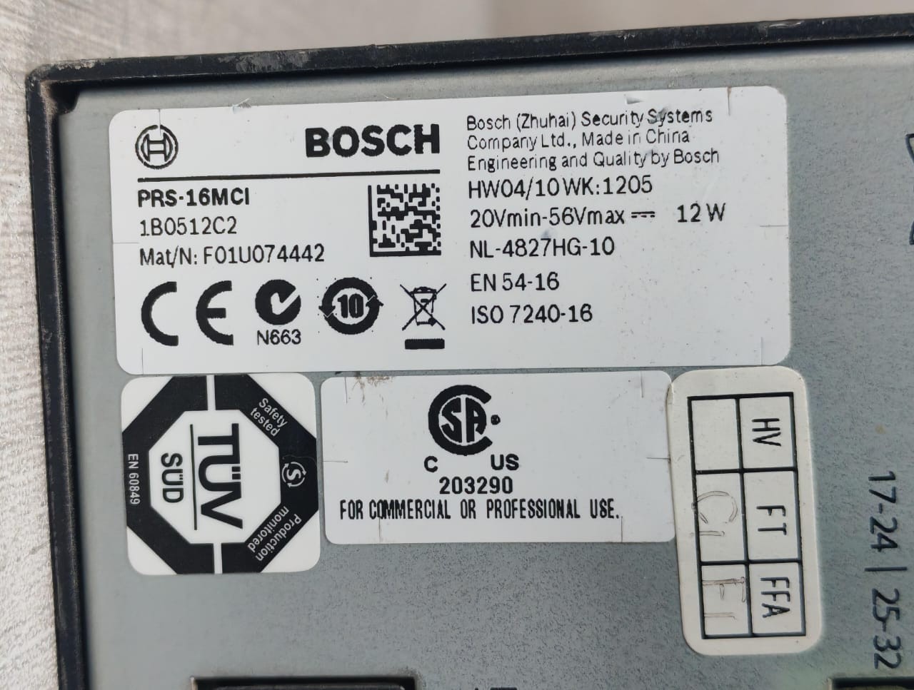 Bosch F01U074442 HW:04/10 BOSCH PRS-16MC1 / F01U074442 HW:04/10 SOUND SYSTEM MULTICHANNEL I/F UNIT 12W 8