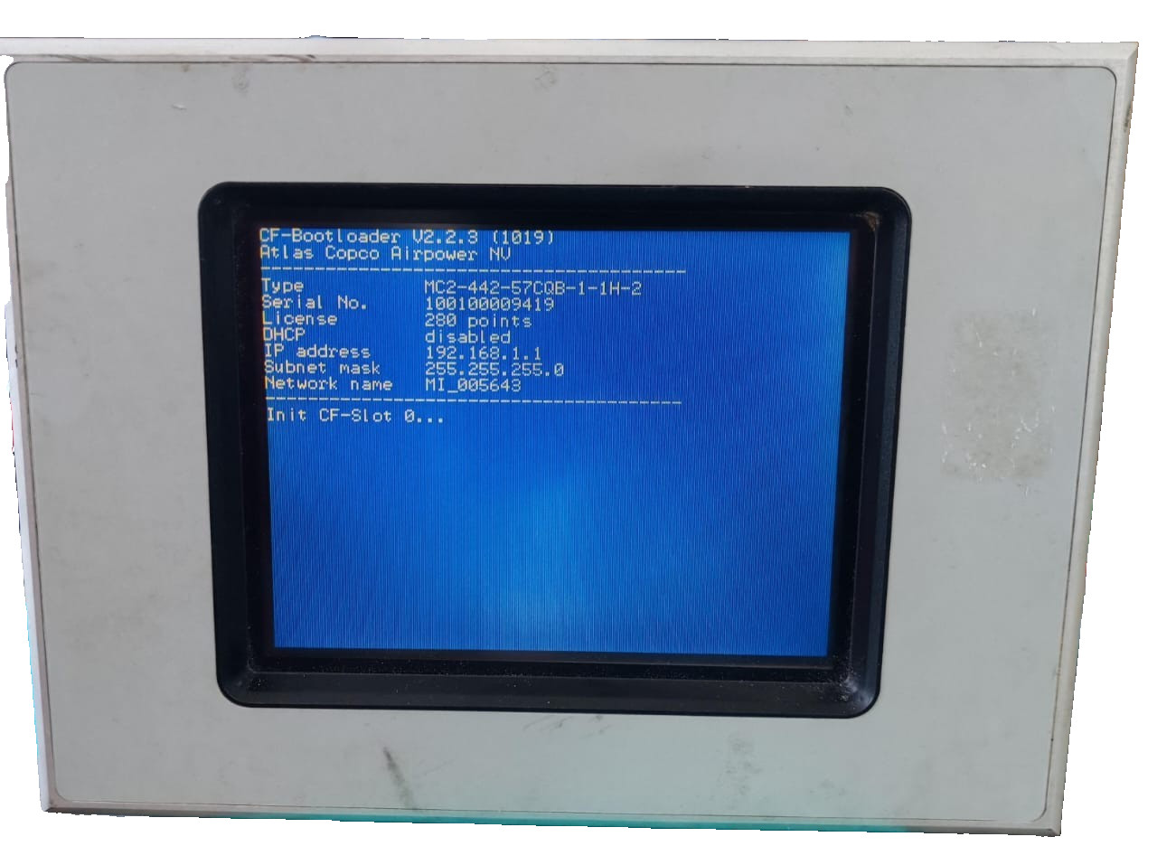 ATLAS COPCO COPCO-1900 ATLAS COPCO 1900-0711-81 TOUCH SCREEN PANEL 24VDC 3